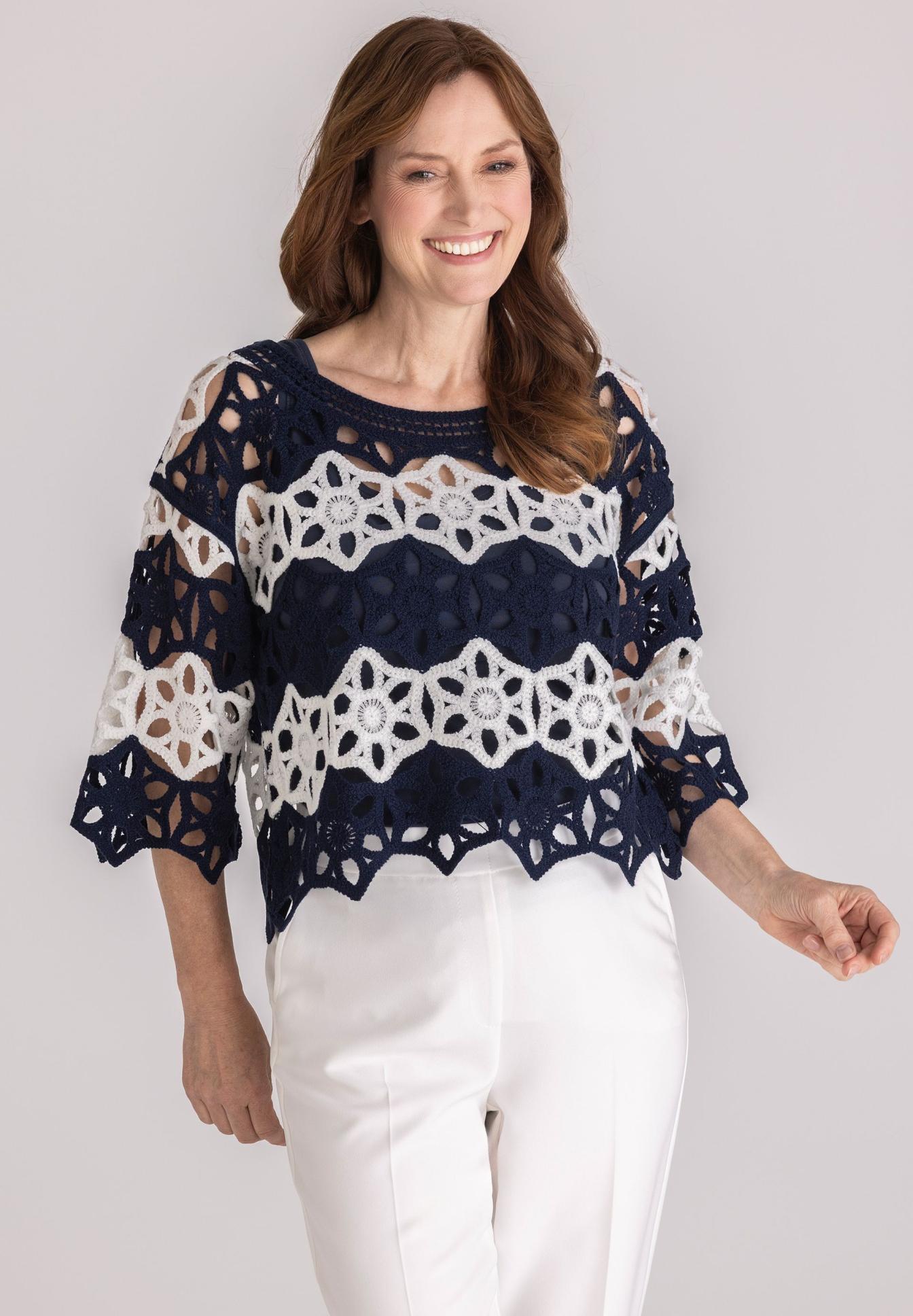 Pulli mit gehäkelter Struktur - Produktbild 1