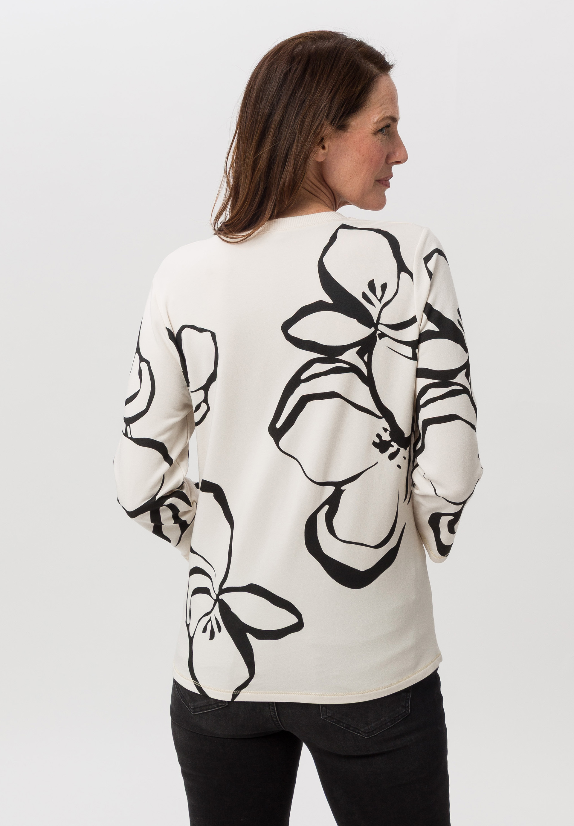 Shirt mit edlem Print - Bild 2 Langarm, Pullover, Sweatshirt, Kapuzenpulli, Person, Langarm, Pullover, Sweatshirt, Kapuzenpulli, Person, Langarm, Pullover, Sweatshirt, Kapuzenpulli, Person