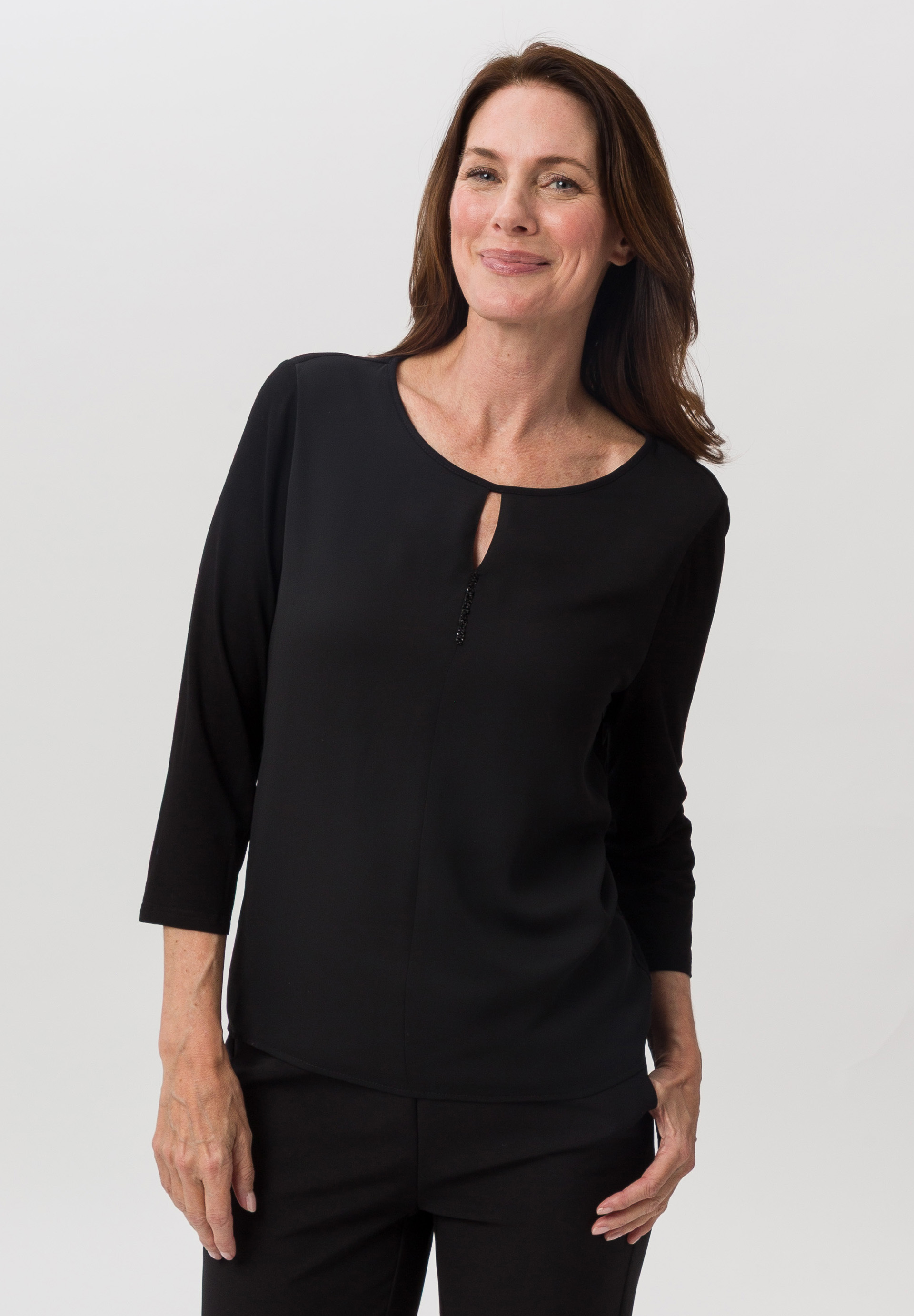 Blusenshirt im raffinierten Materialmix - Produktbild 1