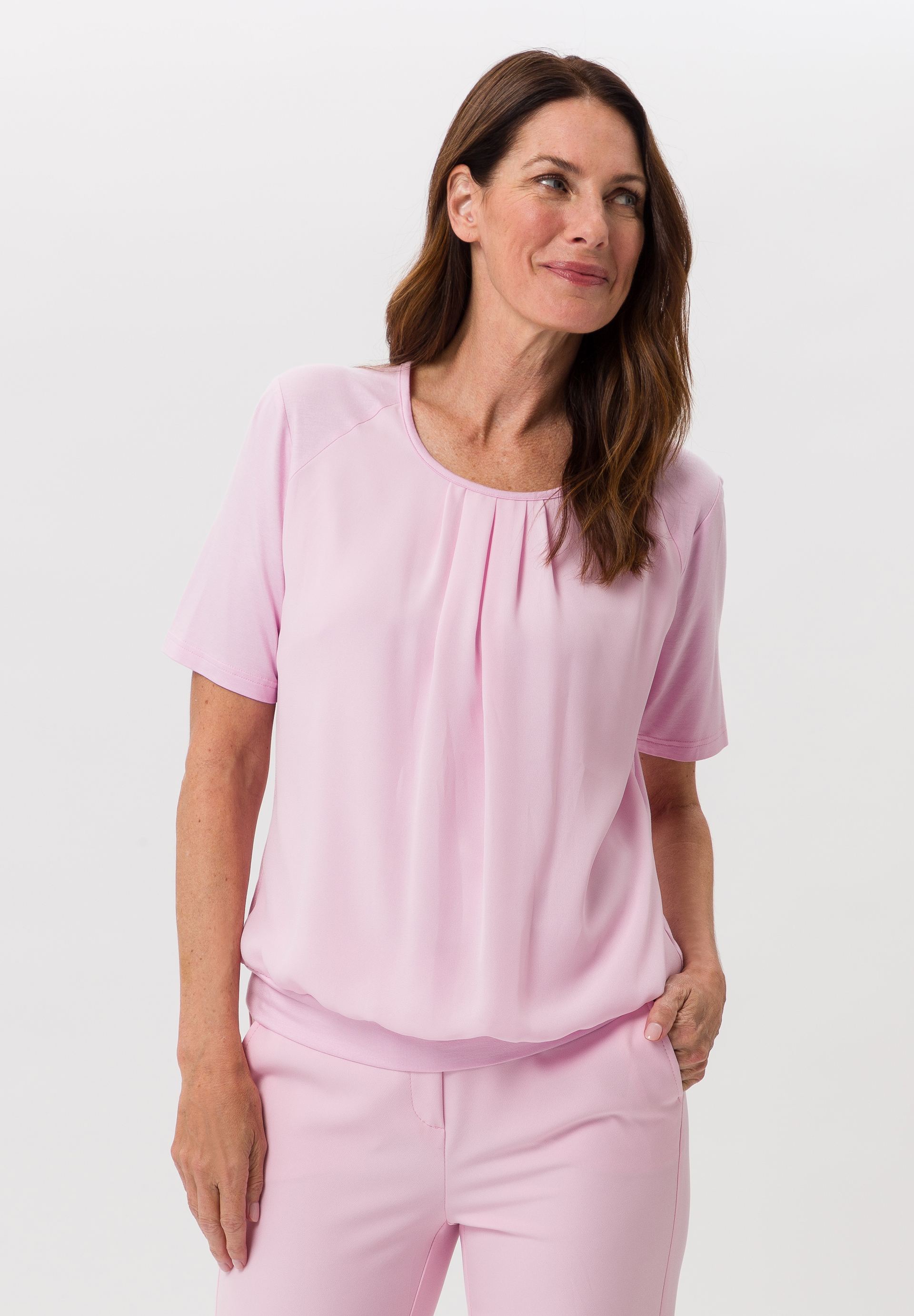 Blusenshirt im Materialmix Blusenshirt im Materialmix - Produktbild 1