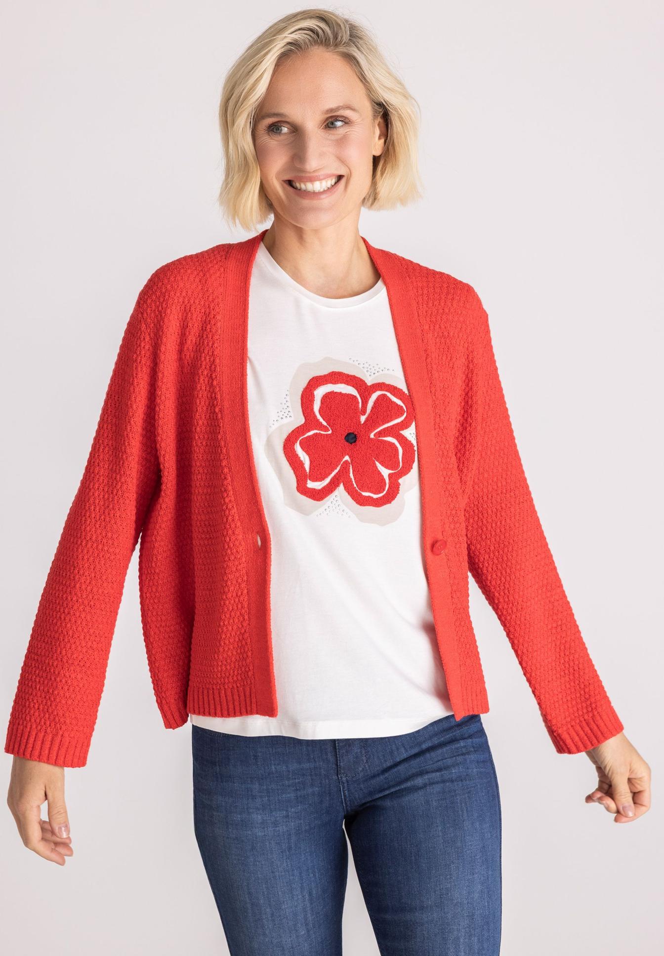 Strickjacke mit Strukturmuster - Produktbild 1