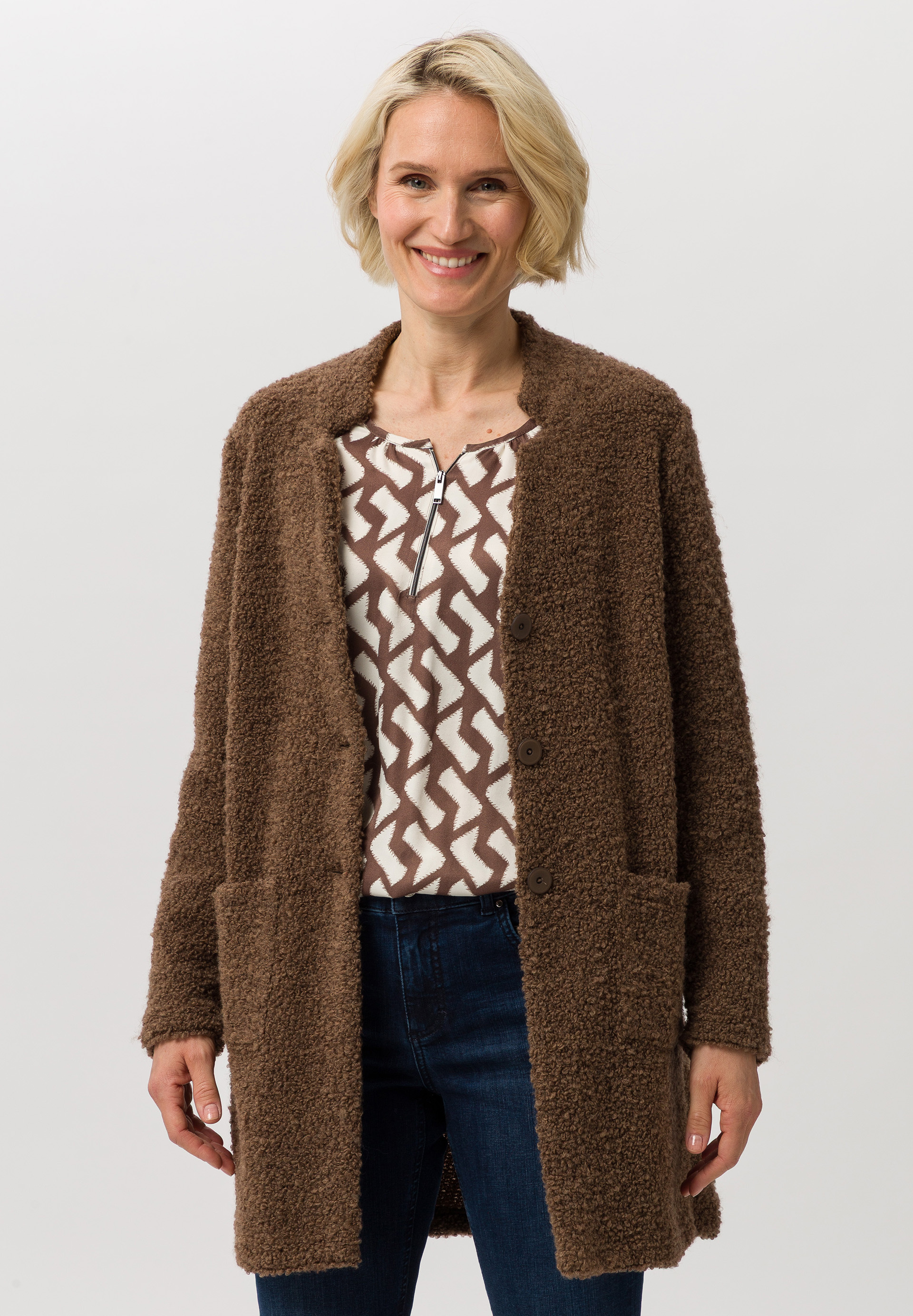 Cardigan Bouclé knit look - Product Image 1