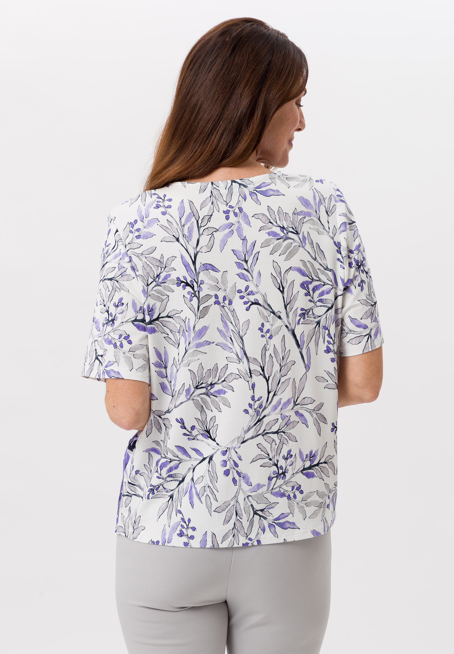 Blusenshirt mit pastellfarbenen Ablaufprint - Bild 2
