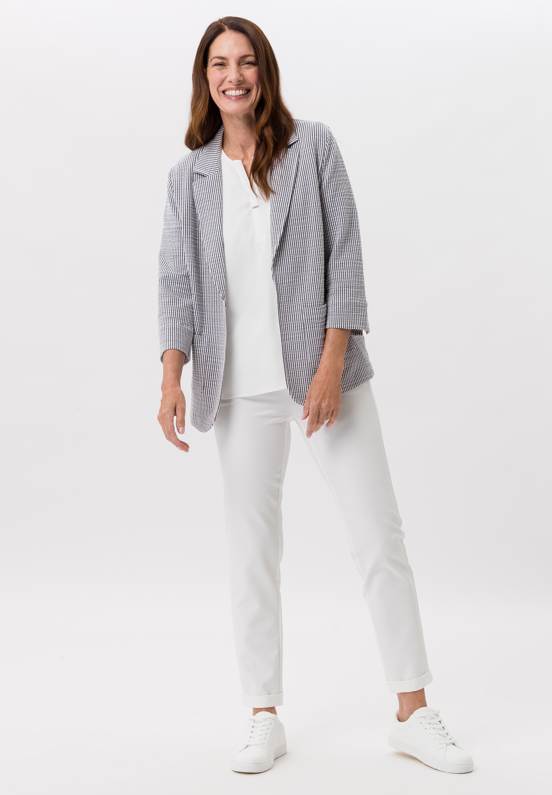 Lapel blazer in modern seersucker - Bild 3 Lapel blazer in modern seersucker - Bild 3