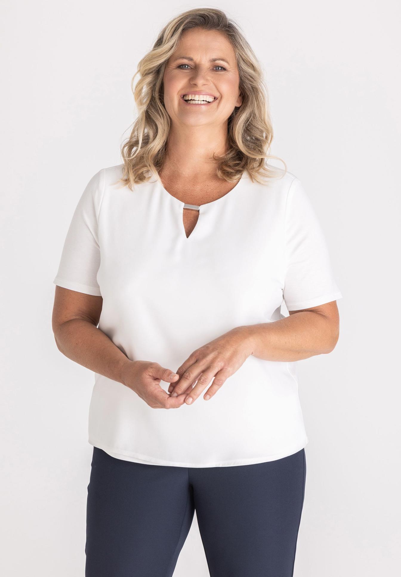 Blusenshirt mit Metallsteg - Produktbild 1