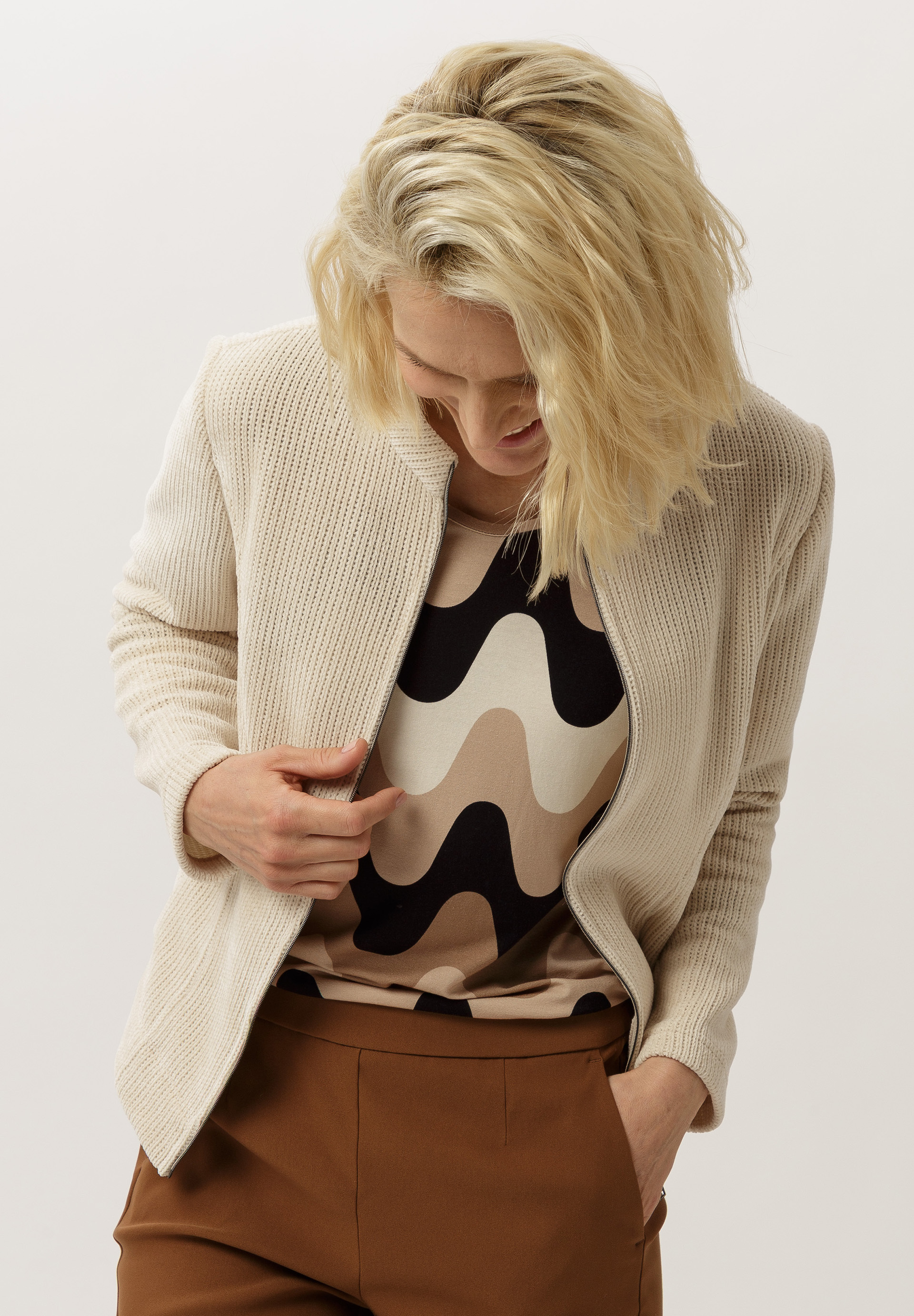 Strickblazer in Chenille-Optik - Produktbild 1