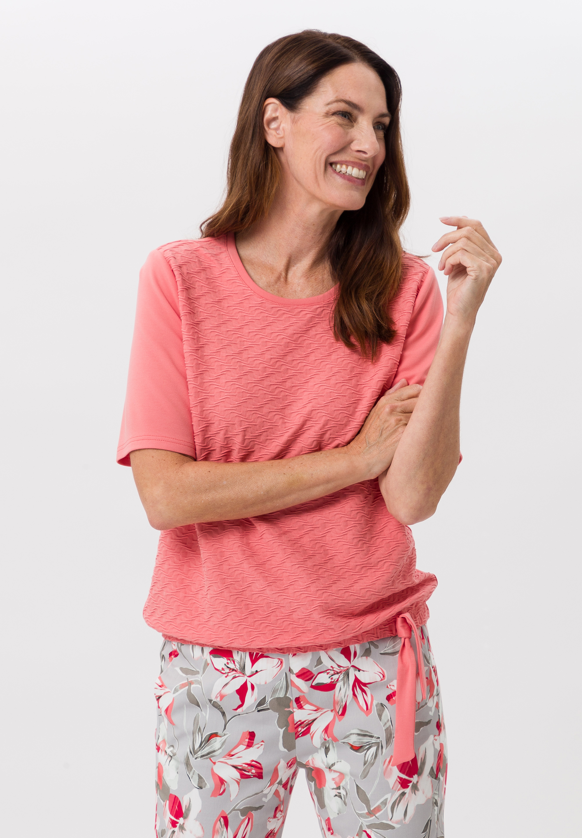 Shirt im Materialmix - Bild 1 Shirt im Materialmix - Bild 1