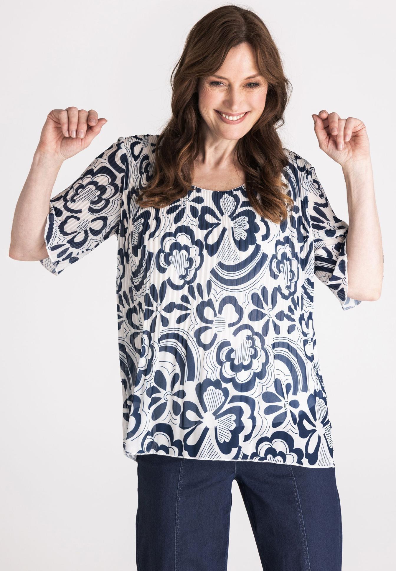 Blouse with a pleated look - Product Image 1
