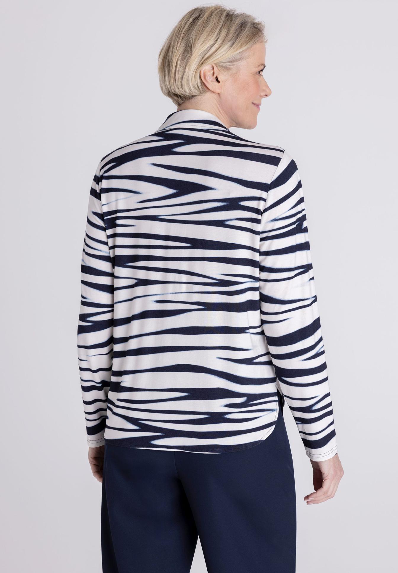 Zebra-Muster, Langarmshirt, Kragenlos?, Strick?, Pullover?, Rückenansicht, Zebra Muster, Langarmshirt, Weiß Navy, Streifen, Raucherfreier, Pullover, Turtleneck, Zebra Muster, Langarm, Langarmshirt, Zebra Muster, Streifen, Kragen/Scarf?, Weiß Navy