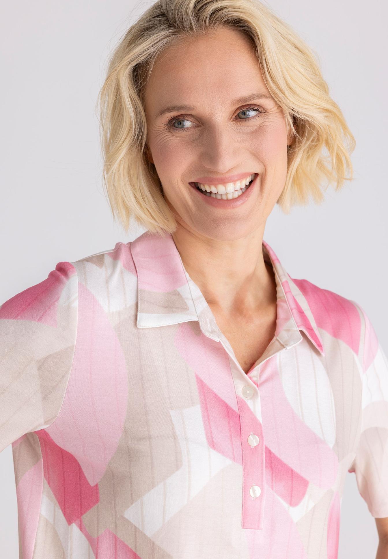 bluse, pink, shirt, streifen, baumwolle
