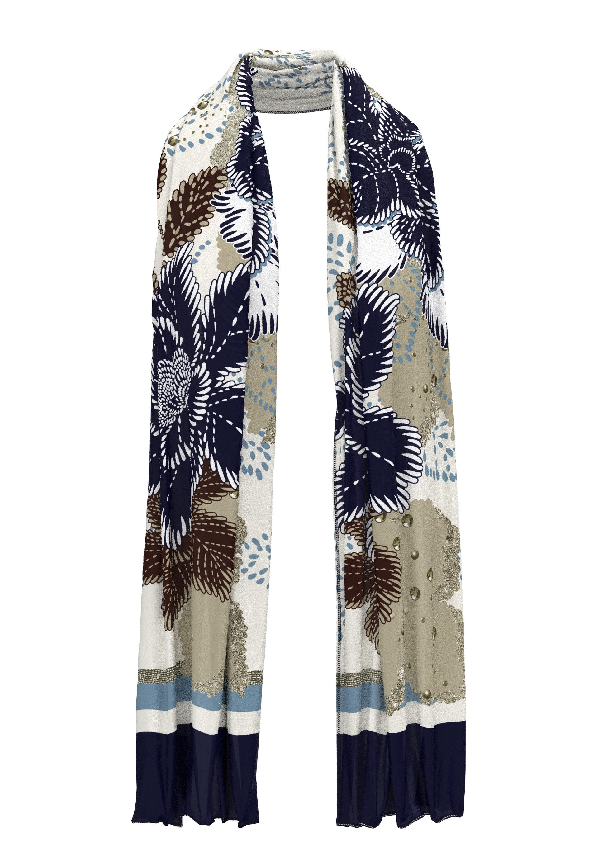 Scarf With a modern, generous print - Bild 1 Scarf With a modern, generous print - Bild 1