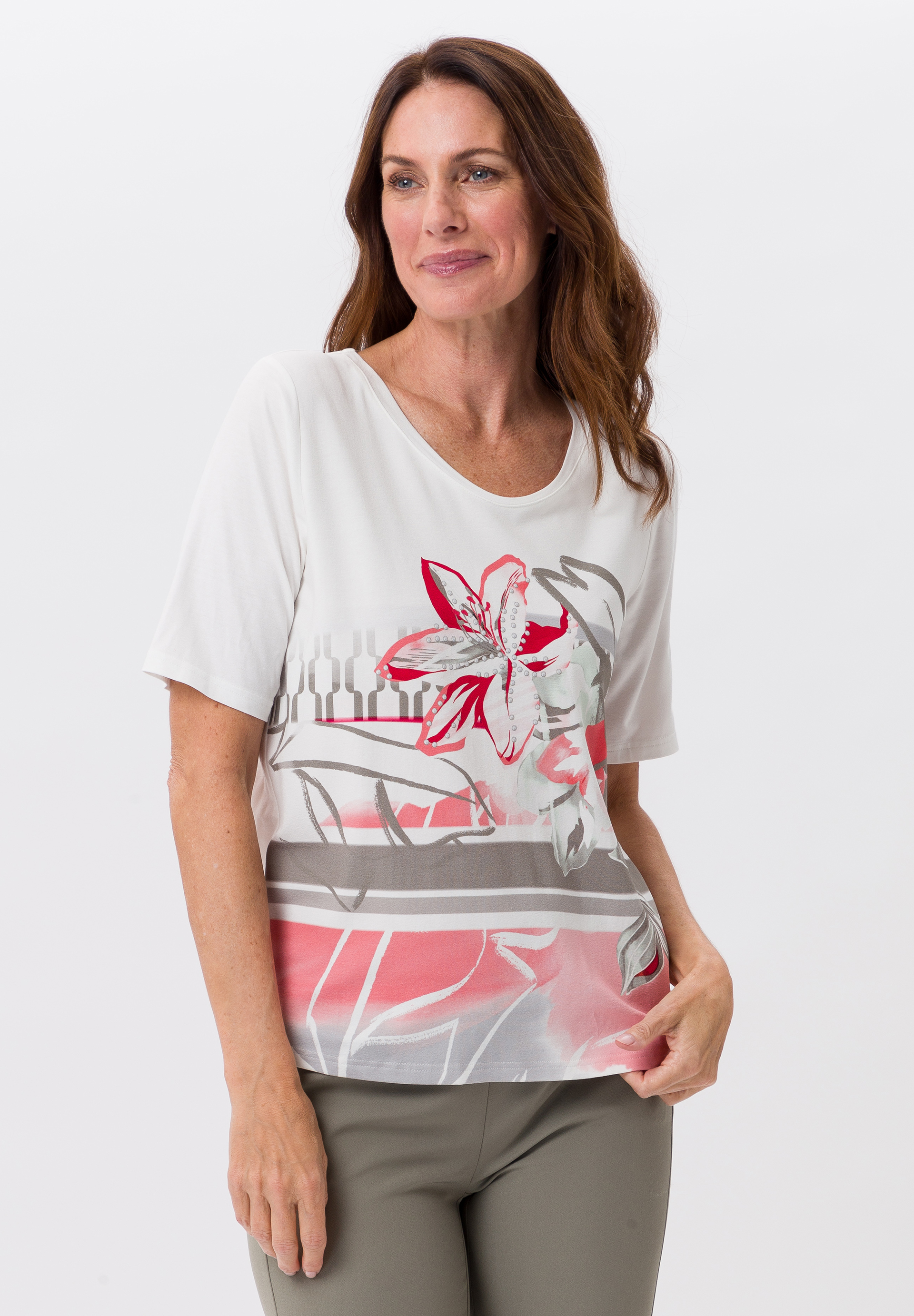 Shirt mit floralem Motivprint - Bild 1 Shirt mit floralem Motivprint - Bild 1