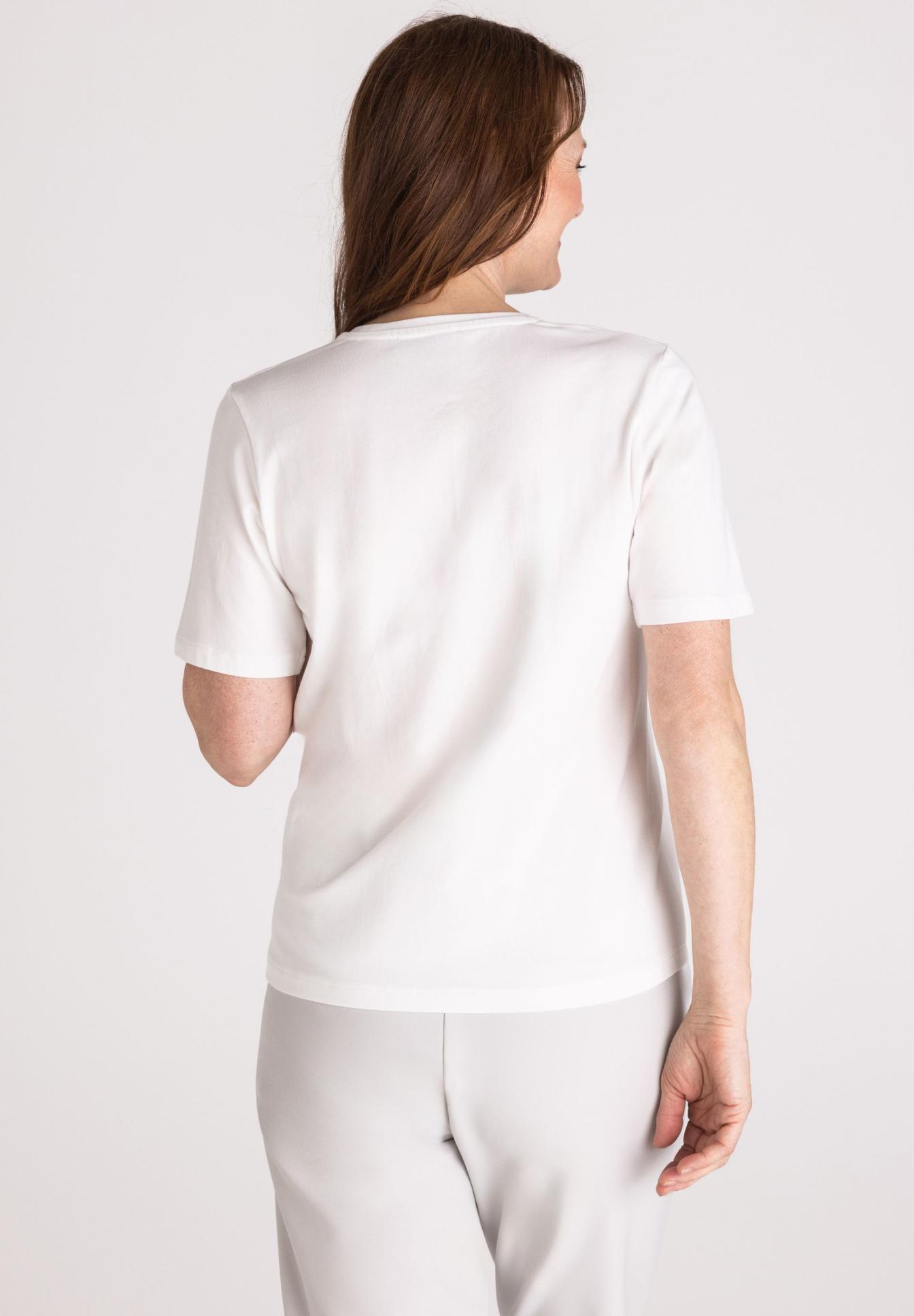 T-Shirt, Kurzarm, Weiß, Kleidung, Rückansicht, t-shirt, short-sleeve, crew neck, white, cotton, T-Shirt, Kurzarm, Weiß, Rundhals, Baumwolle, t-shirt, kurzarm, weiß, baumwolle, rückseite, T-Shirt, Kurzarm, Weiß,  casual,  Baumwolle