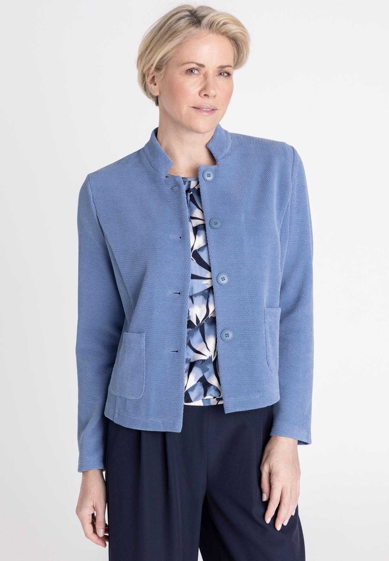 blazer, jacke, knöpfe, strickstruktur, farbenblau, blazer, jacke, blau, _textured, vordertasche, blazer, jacke, blau, knöpfung, geripptestruktur, blazer, jacke, cord, knöpfe, langarm