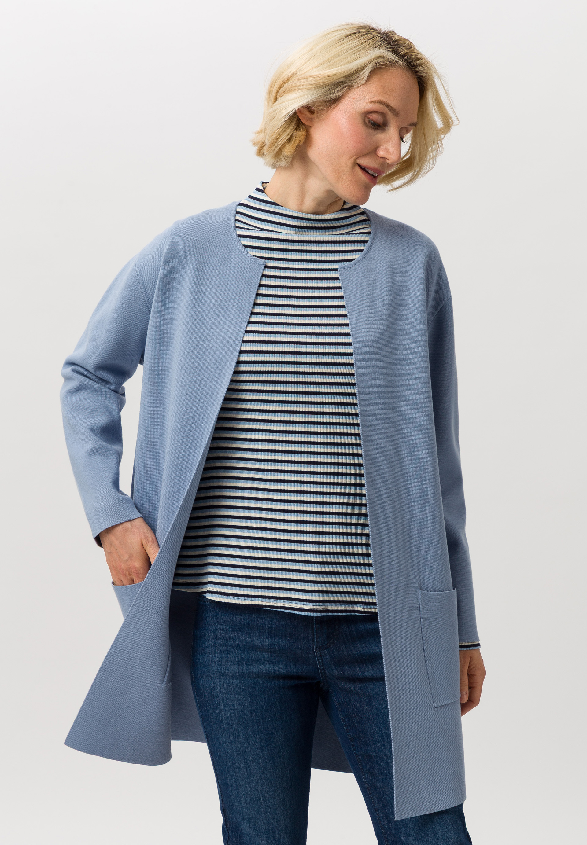 Strickjacke mit offenen Kanten - Produktbild 1