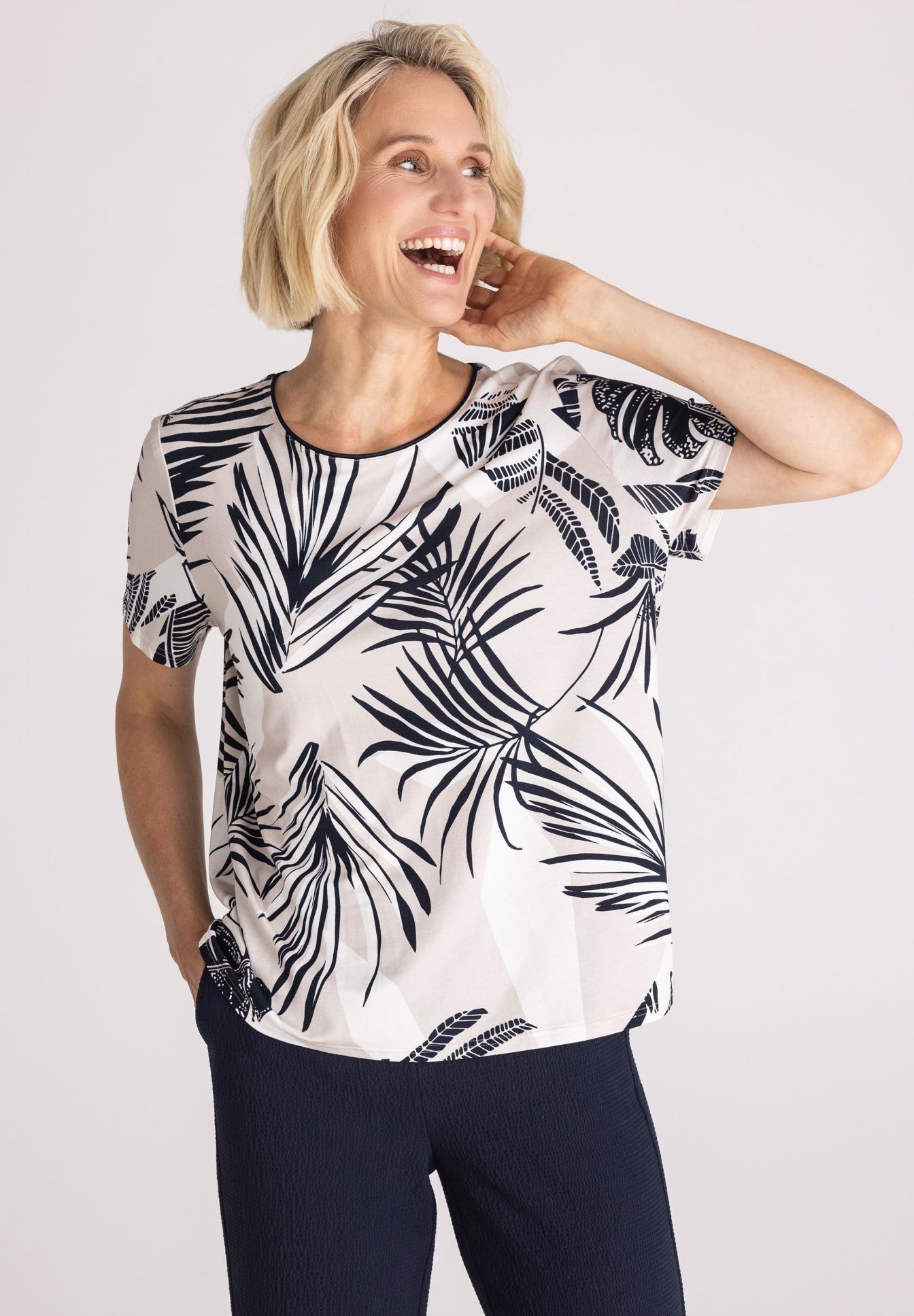 T-Shirt mit Palmendruck - Produktbild 1