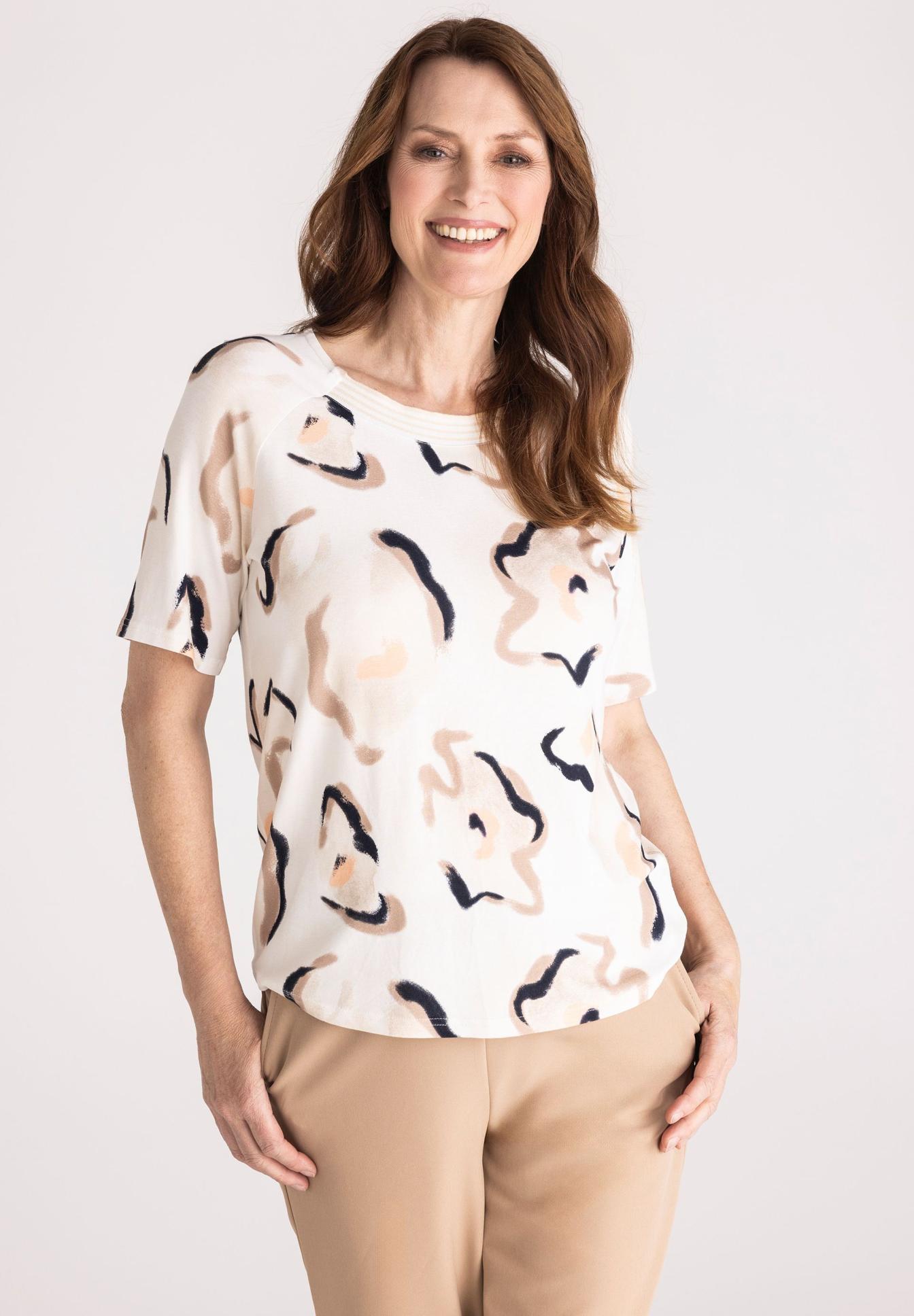 T-Shirt mit Blumenprint-Design - Produktbild 1