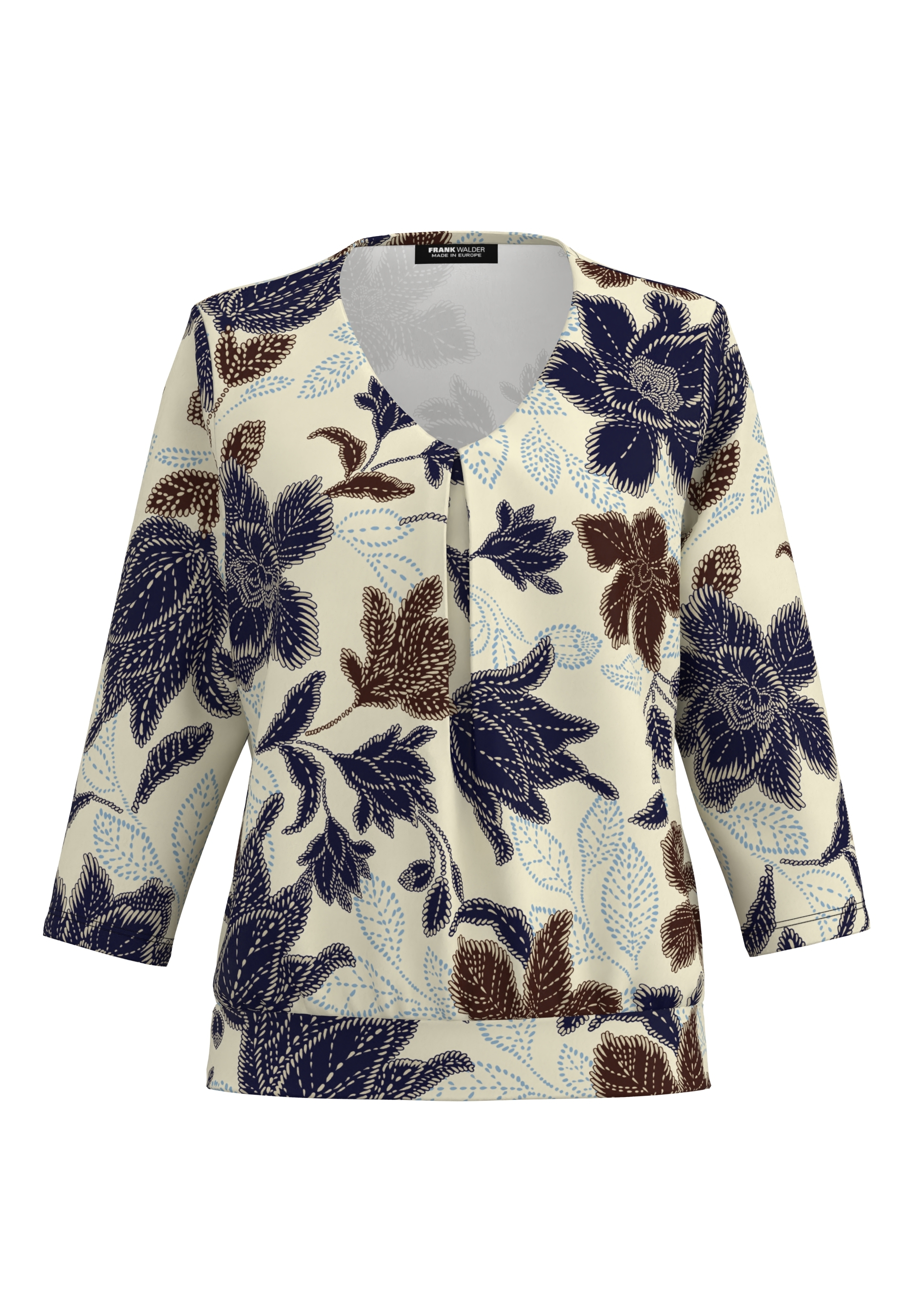 Blusenshirt mit Faltendetail im Vorderteil - Produktbild 1