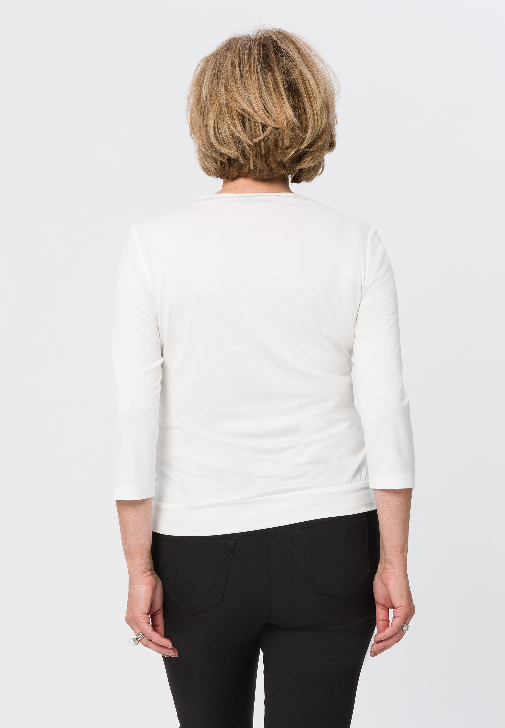 Blusenshirt im Materialmix - Bild 2