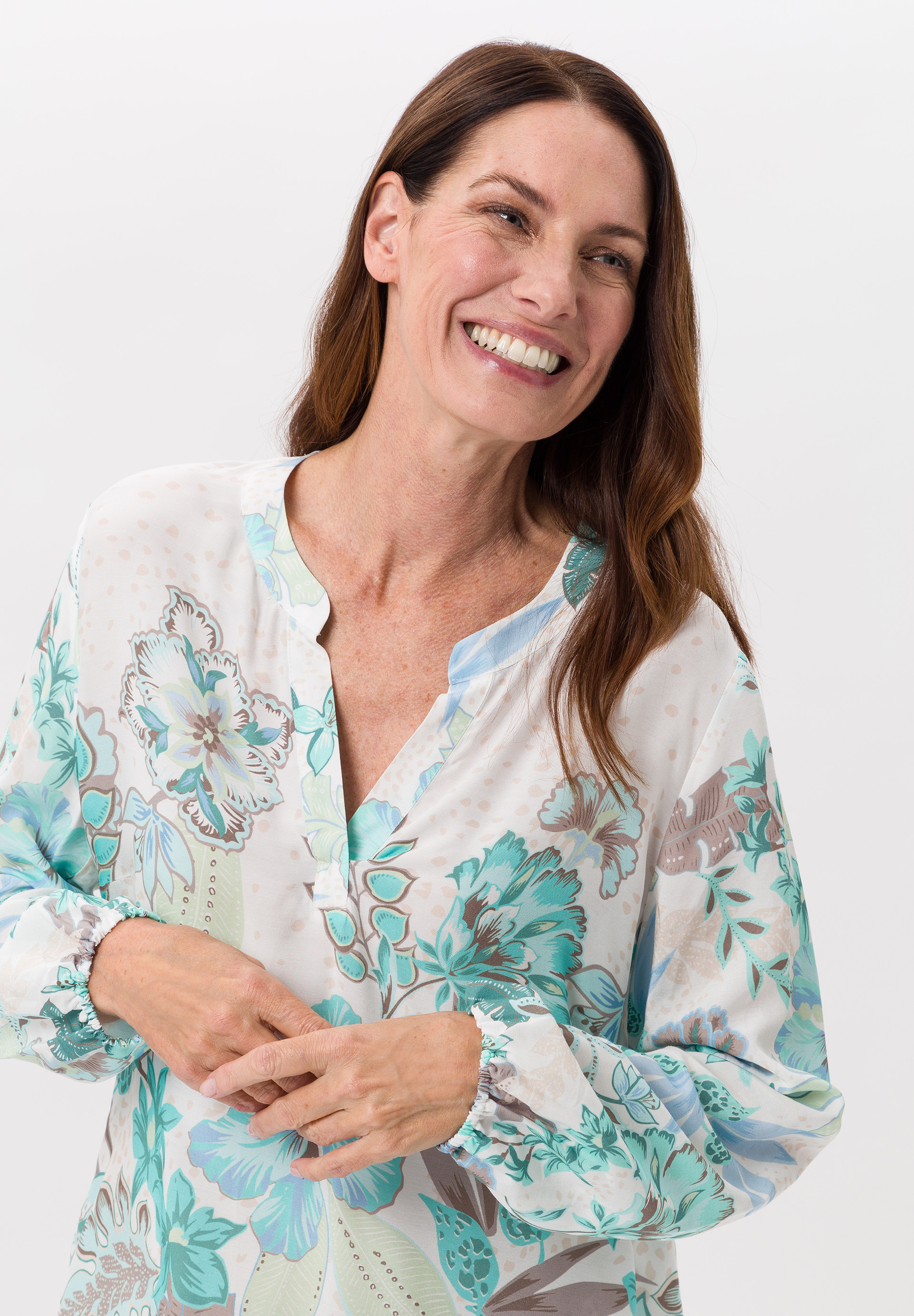 Bluse mit sommerlichen Panneauxprint - Bild 4 Bluse mit sommerlichen Panneauxprint - Bild 4