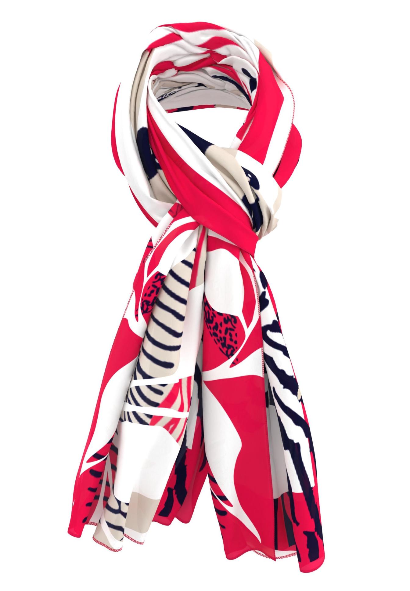 Schal, Schal aus Schal, Multicolor, Stoffschal, Druck