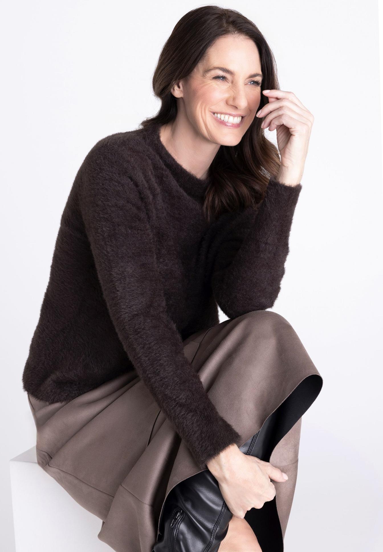 Pullover, Mantel, Kuschelig, Farbton, Langarm