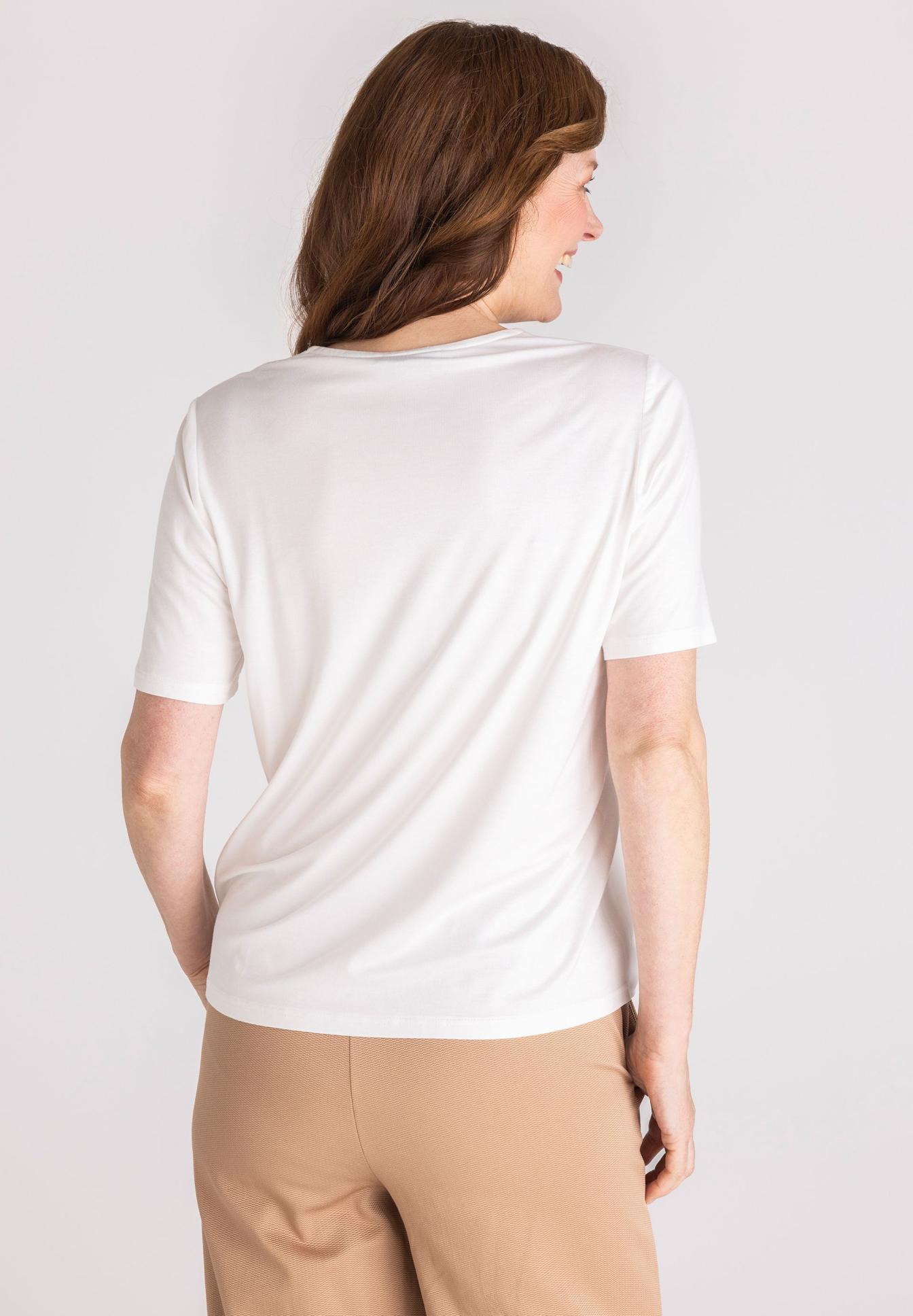 t-shirt, short sleeves, weiß, Rückseite, casual, T‑shirt, Weiß, Kurzarm, Casualoberteil, Rückansicht, tshirt, kurzarmshirt, weiß, baumwolle, einfarbig