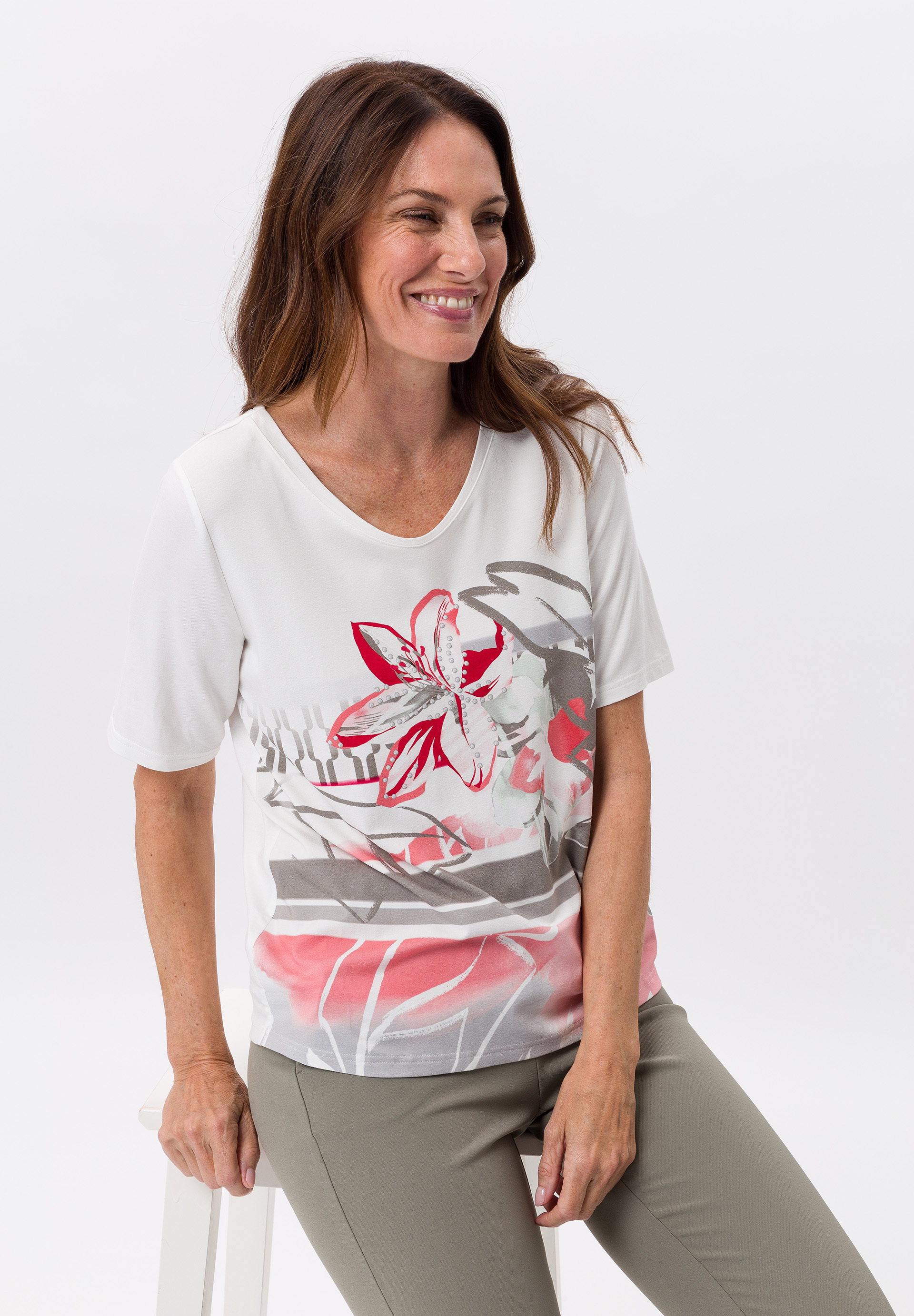 Shirt mit floralem Motivprint - Bild 4