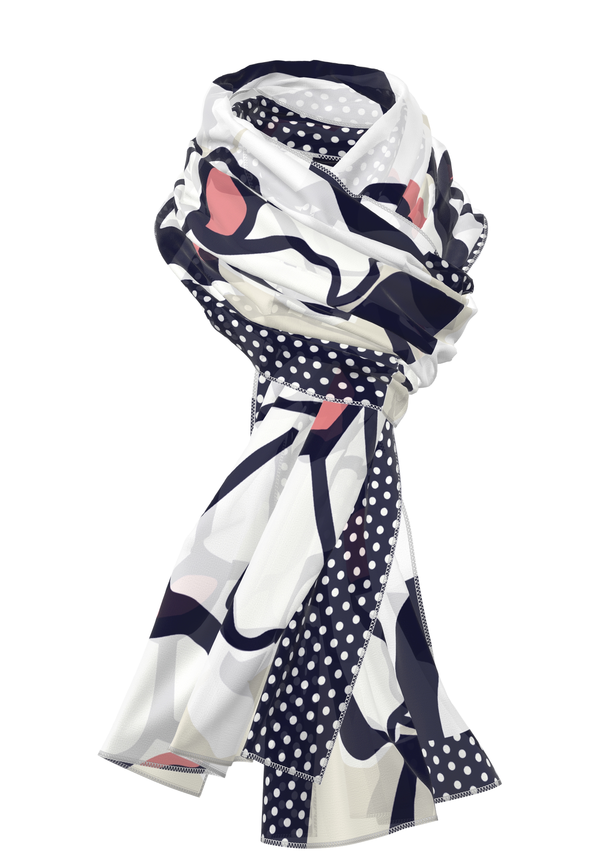 Fashionable scarf with fashionable all-over print - Bild 4 Fashionable scarf with fashionable all-over print - Bild 4
