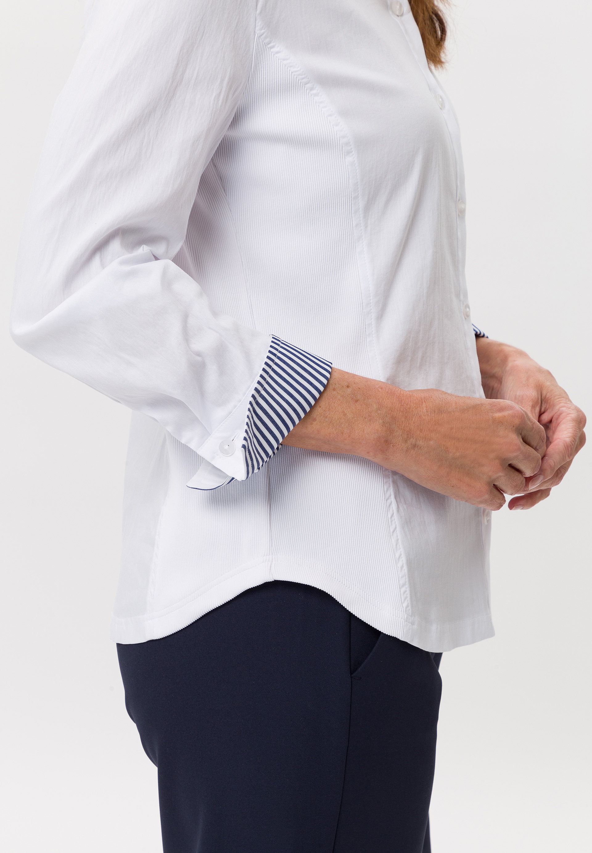Long sleeve blouse with stylish contrasting details - Bild 4 Long sleeve blouse with stylish contrasting details - Bild 4