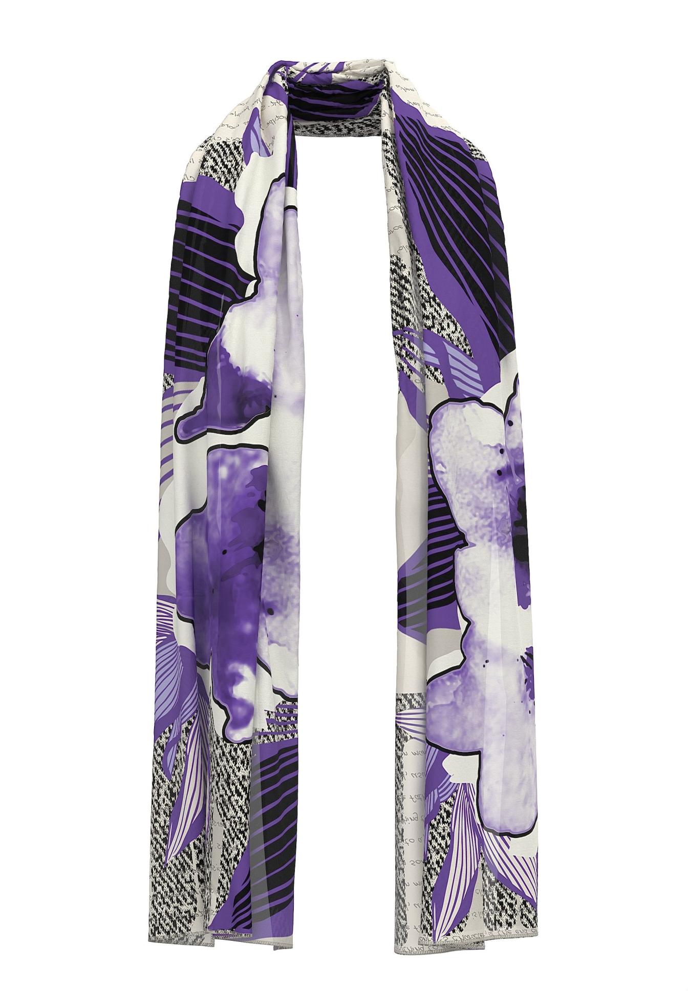 Schal, Stoffschal, Muster, Lila, Accessoire, Schal, Schal Muster, Purple Schal, Violett Muster, Stoffschal