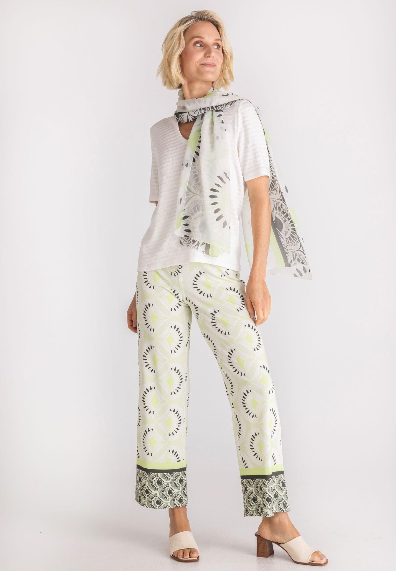 pantalon, hose, mustermuster, schal optional