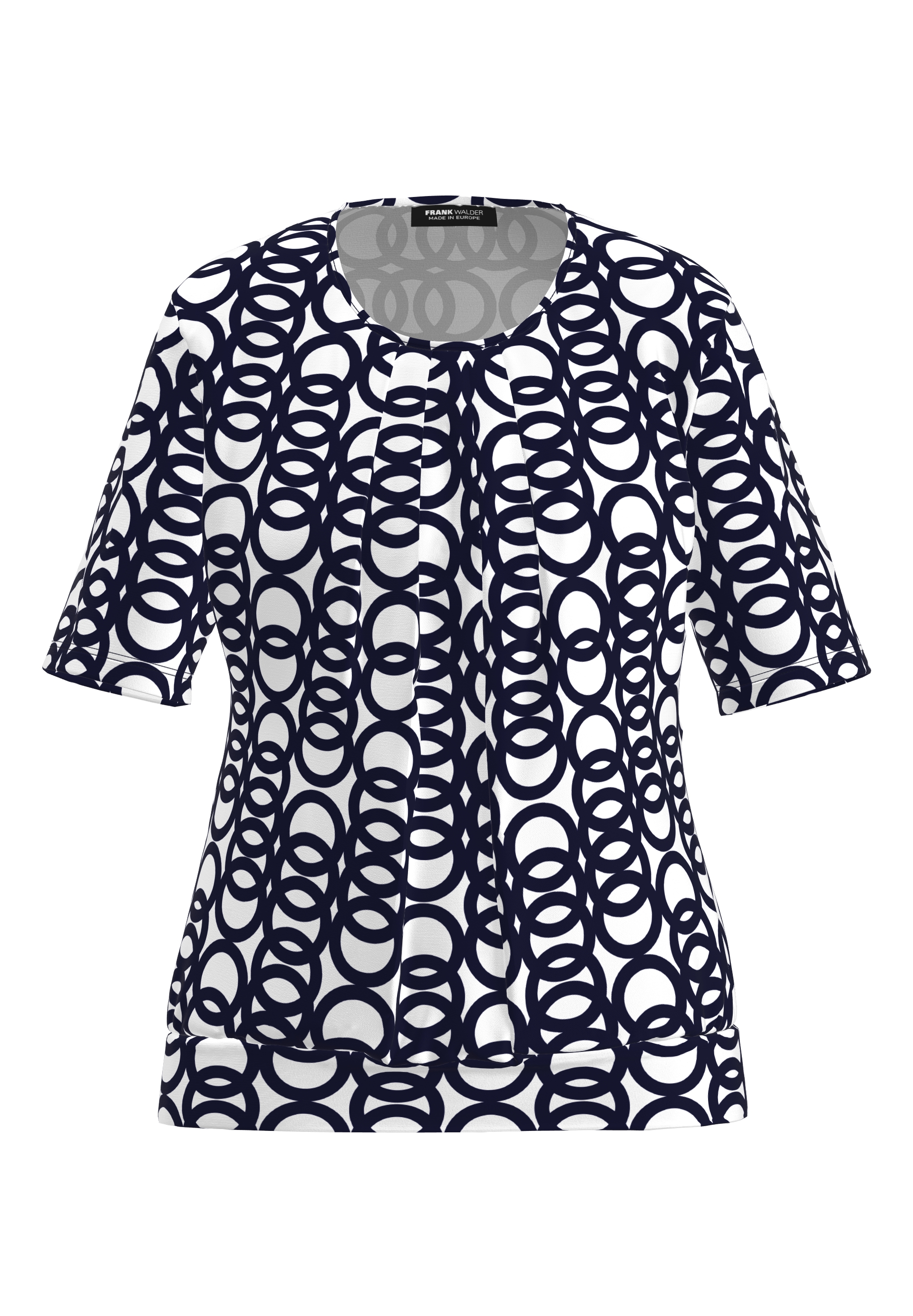 Blusenshirt mit modernem Kreisdessin - Bild 1 Blusenshirt mit modernem Kreisdessin - Bild 1