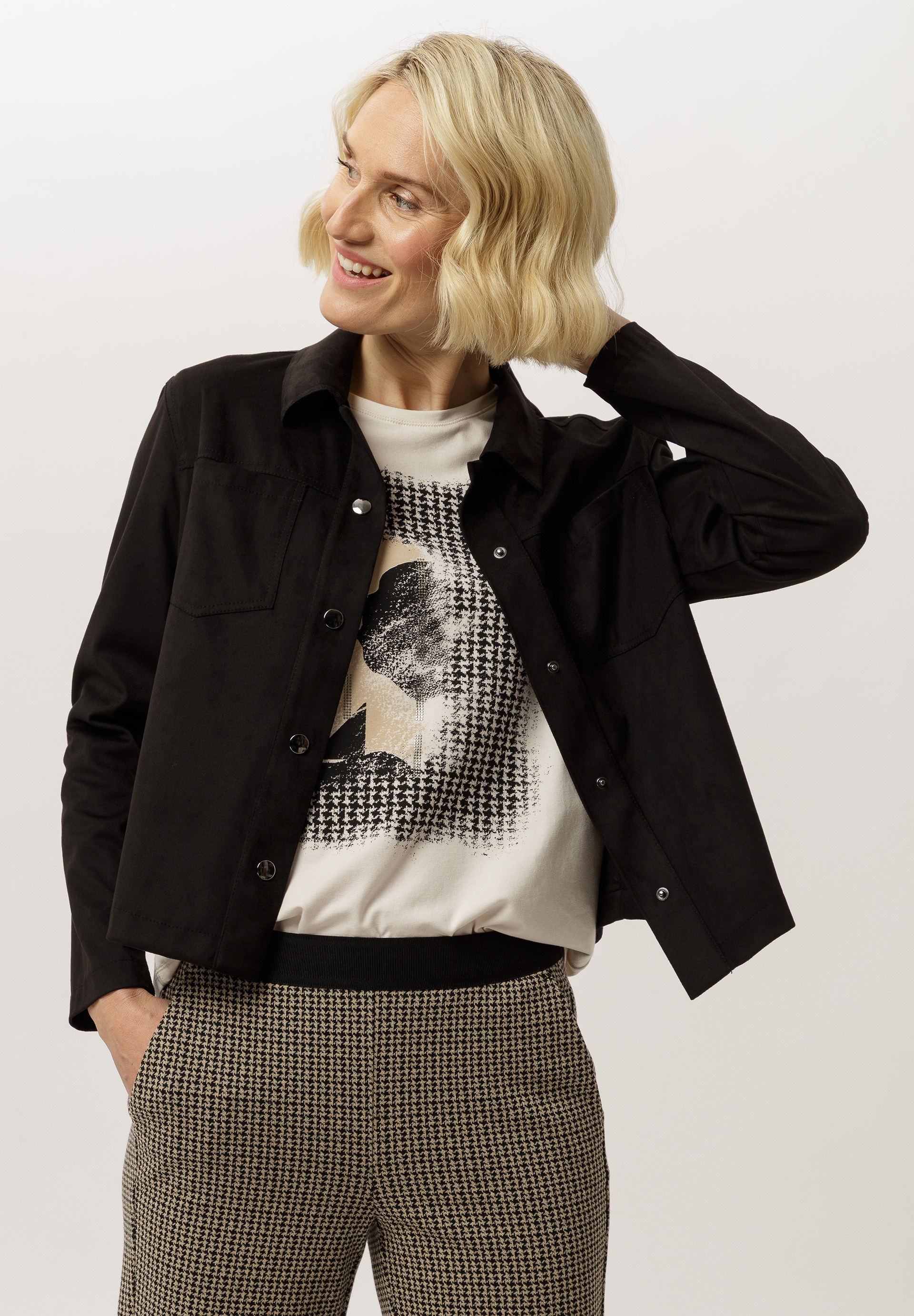 Jacke in Veloursleder-Optik - Produktbild 1