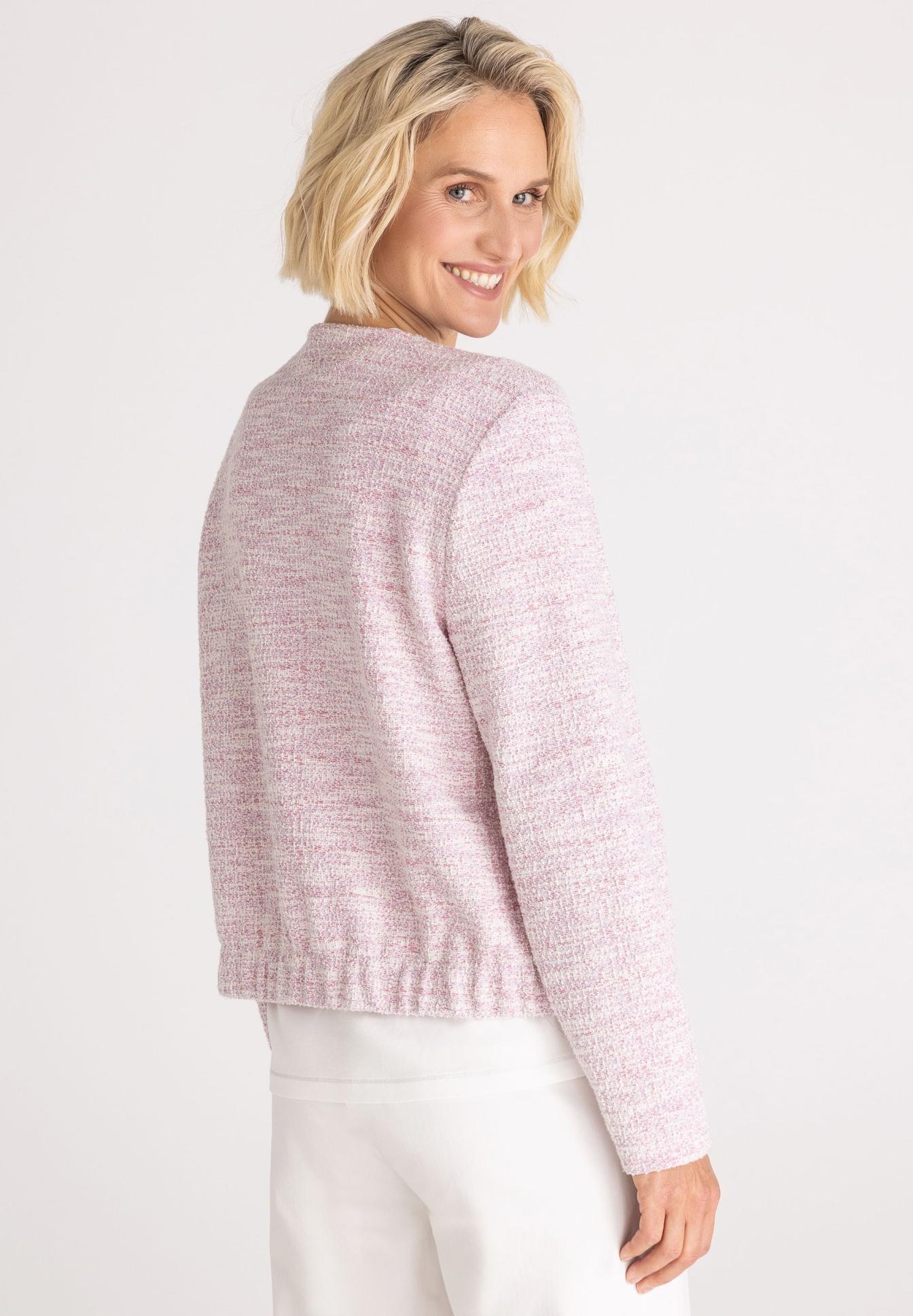 Pullover, Kardigan, Rippstrick, Rosa, Strickjacke, Strickjacke, Pastell, Rosa, Langarm, Kragenlos, Cardigan, Knitwear, Rosa, Langarm, Wäscheband, Cardigan, Pink, Knit, Long Sleeve, Back, Cardigan, Rosa, Geknüpft, Pullover, Langarm