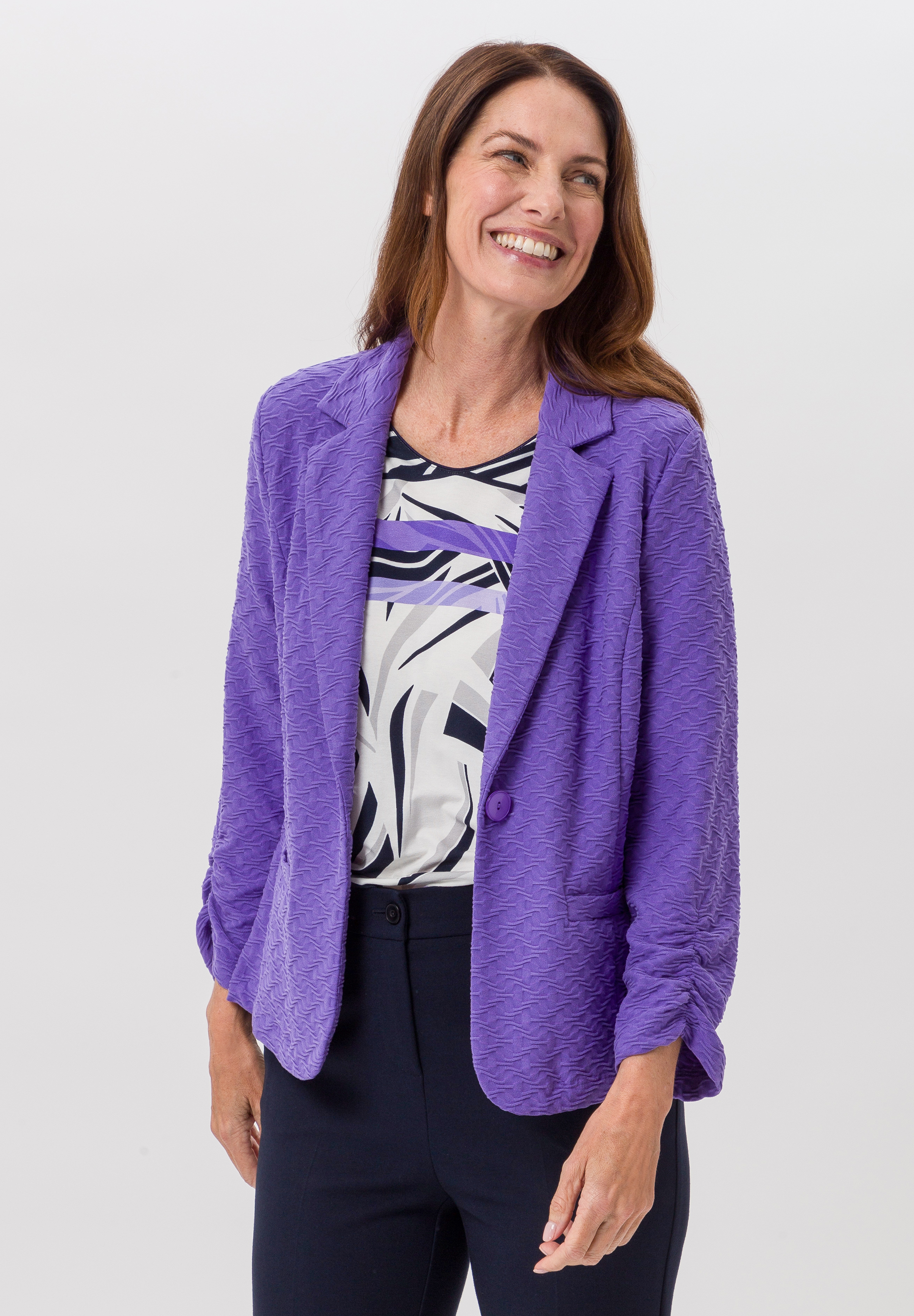 Blazer aus strukturiertem Jersey Blazer aus strukturiertem Jersey - Produktbild 1