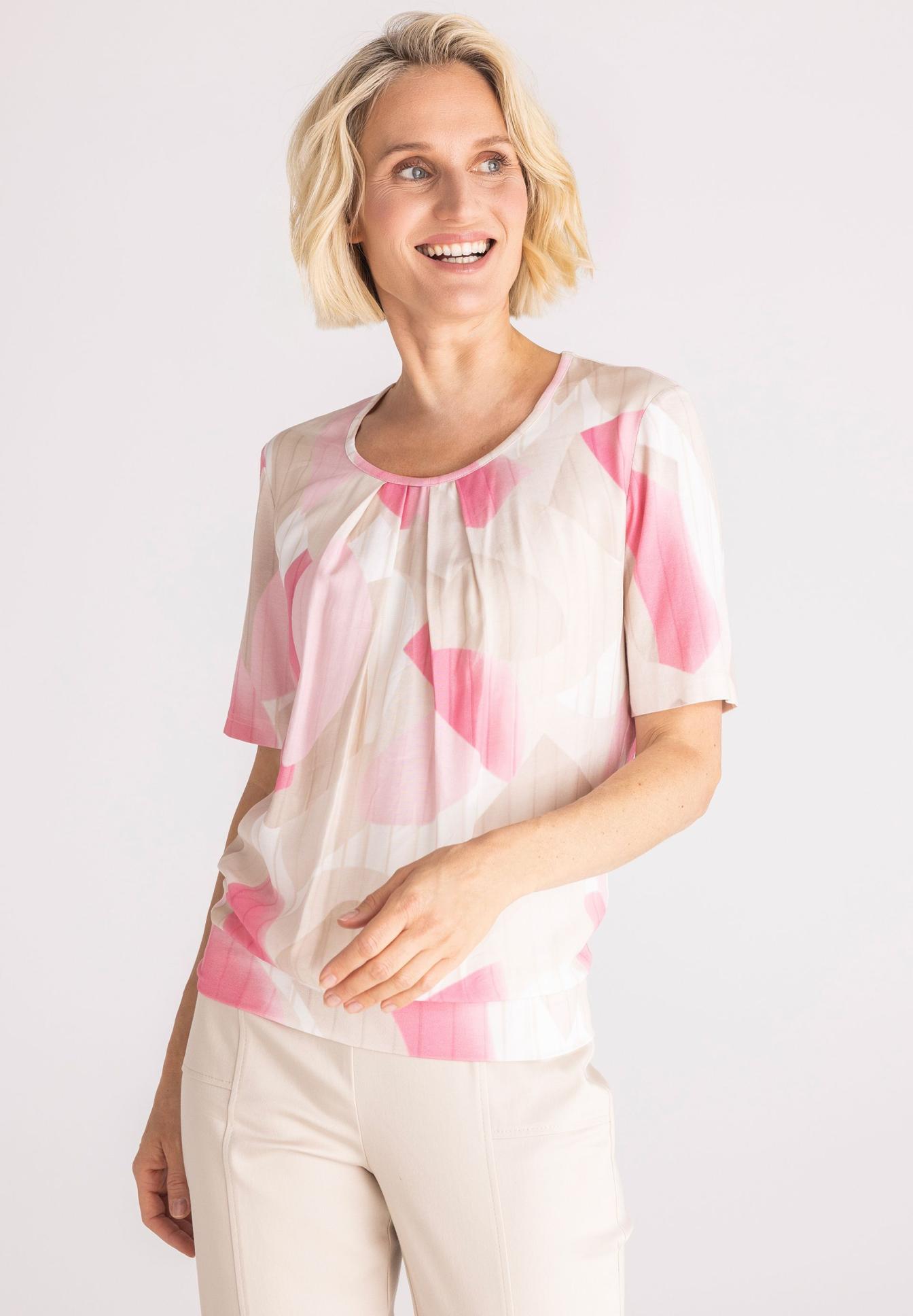 Blouse shirt With textured stripes - Product Image 1