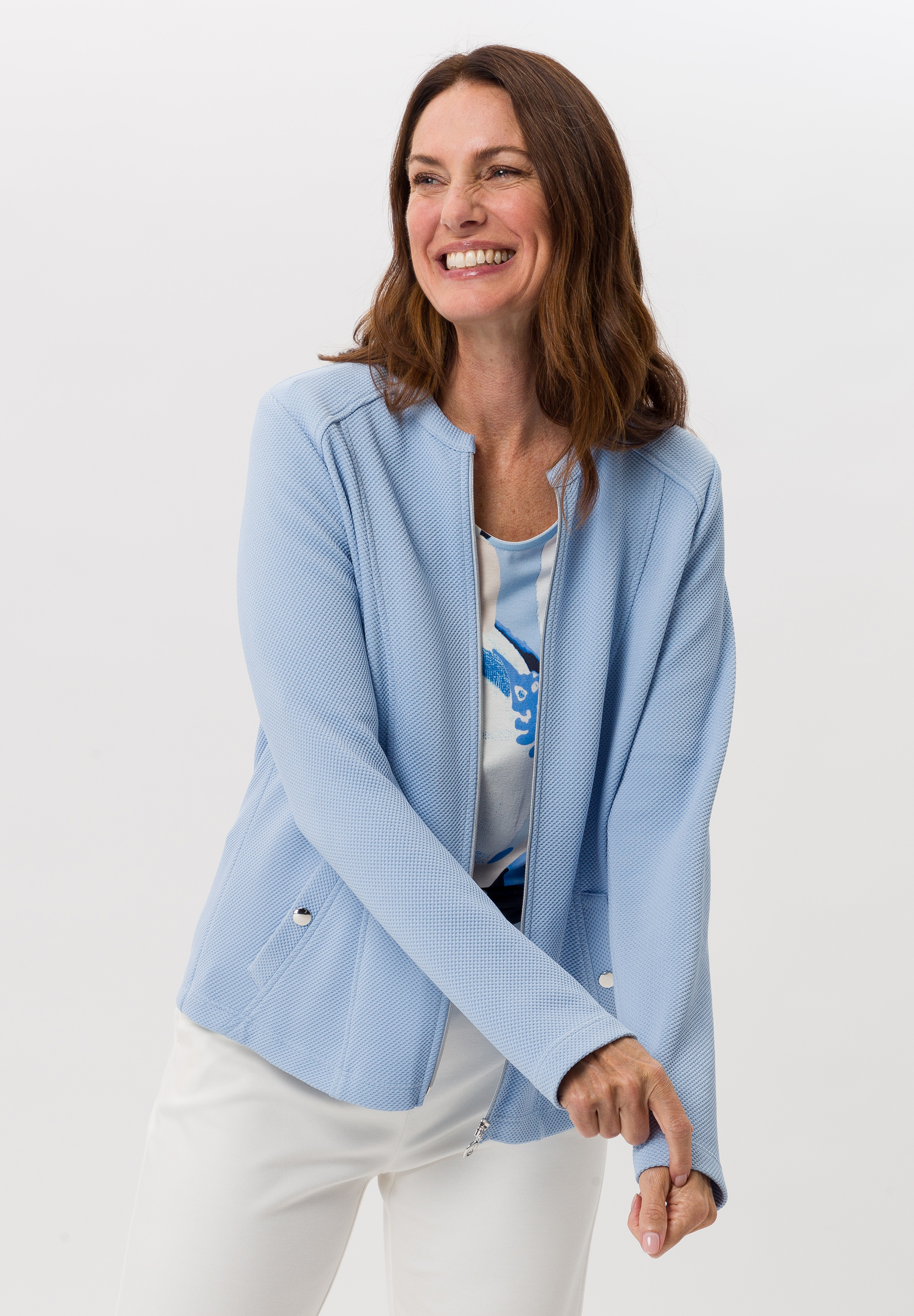 Blazer jacket with zip In easy-care PES textured fabric - Bild 2 Blazer jacket with zip In easy-care PES textured fabric - Bild 2
