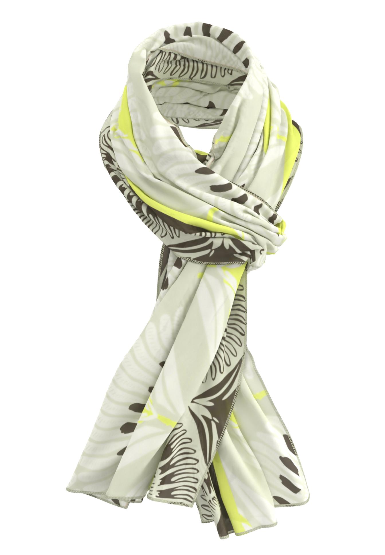 Schal, Stoffschal, gemustert, Neonfarben, Modell