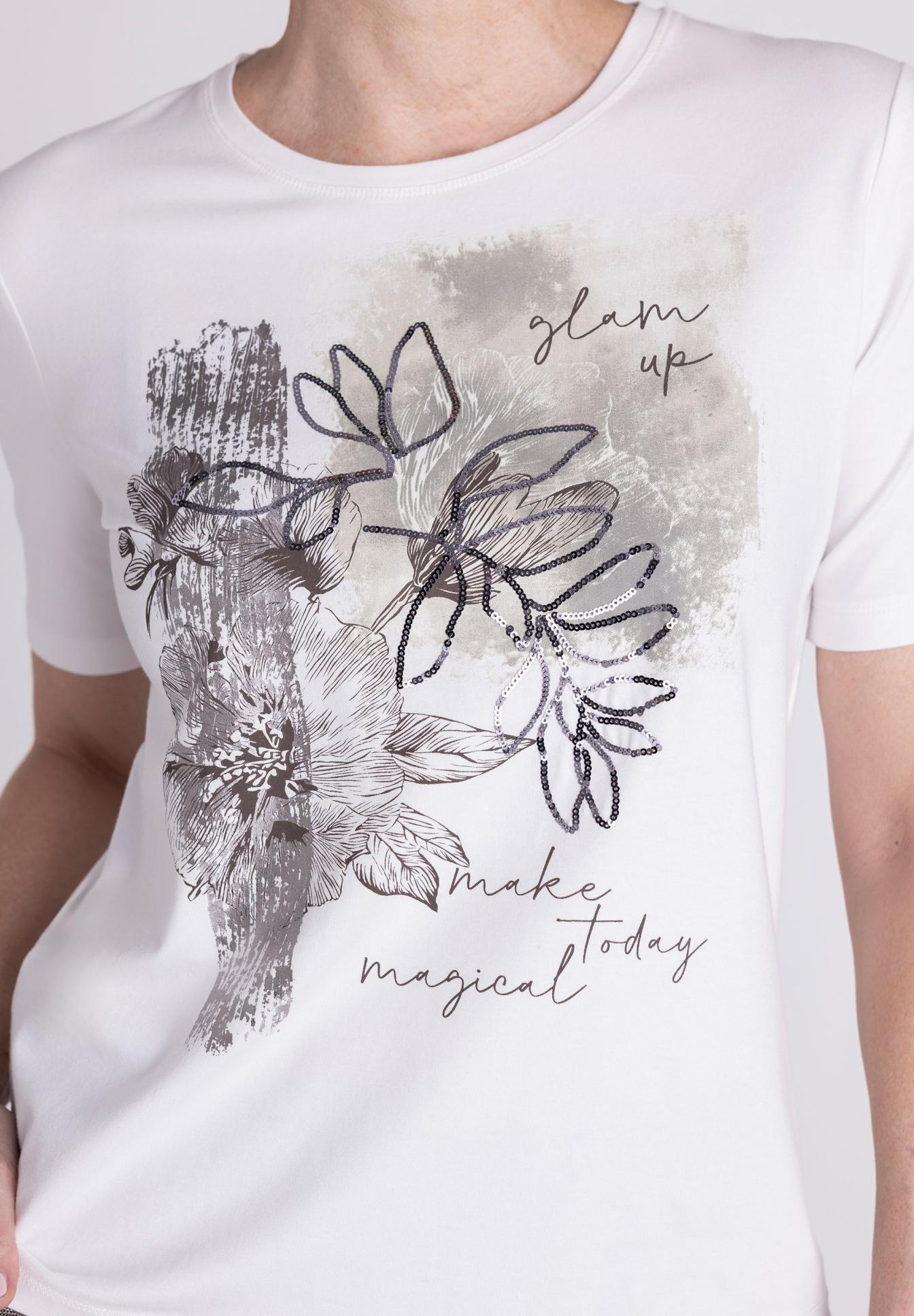 T-Shirt, Print, Weiß, Blumen, Grafik, shirt, t Shirt, graphic tee, floral pattern, white tee