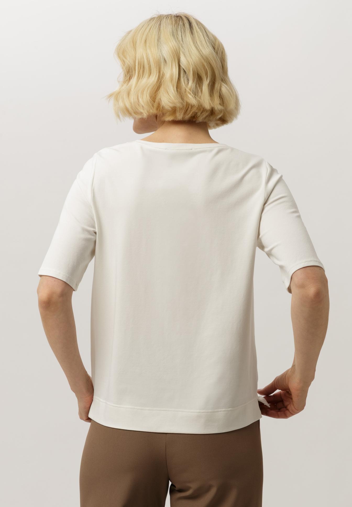 T-Shirt, Kurzarm, Weiß, Rundhalsausschnitt, Basic, t-shirt, kurzarm, runderhals, weiß, baumwollmischung