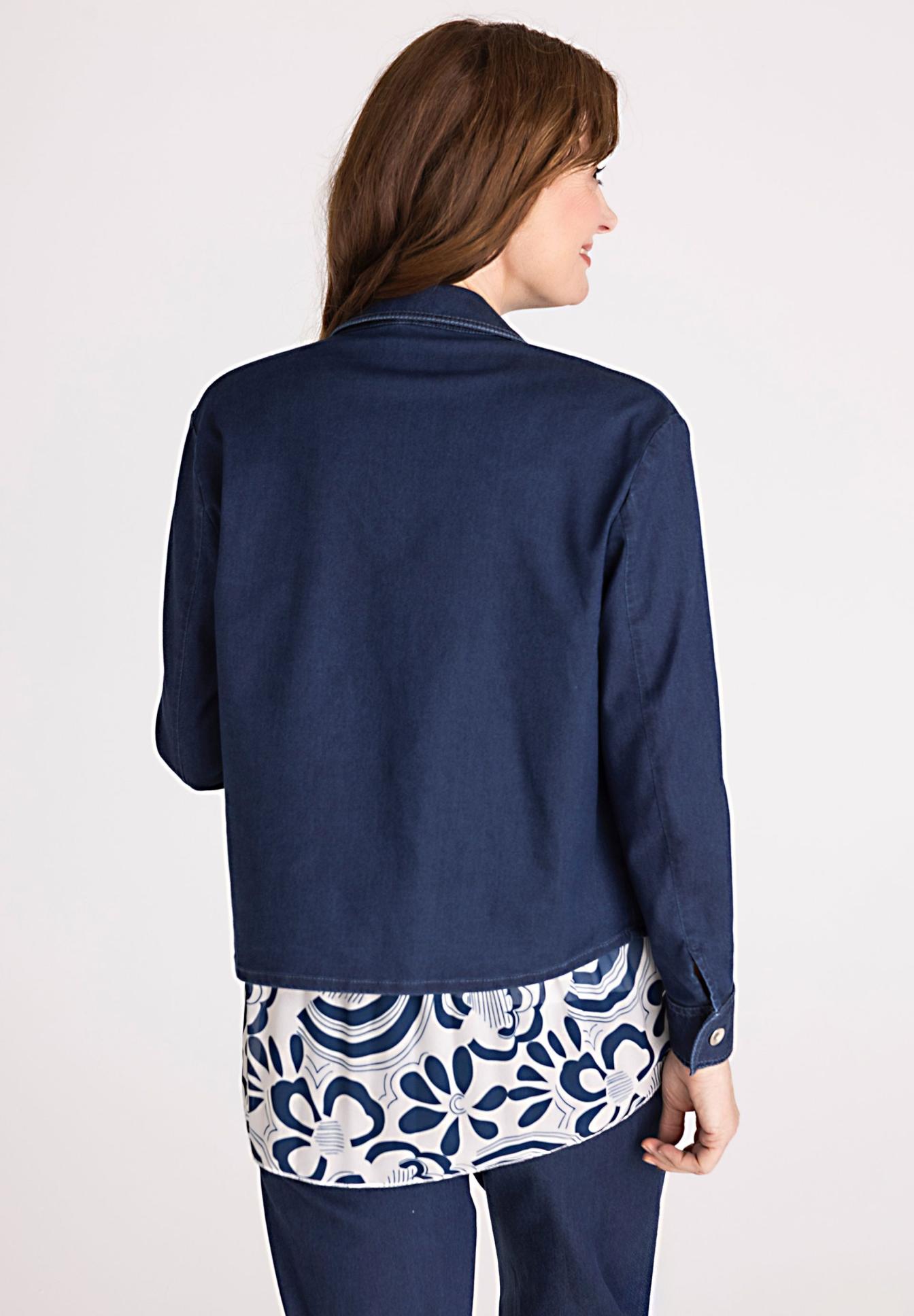 bluse, dunkelblau, jacke, hembluse?, musterlose?