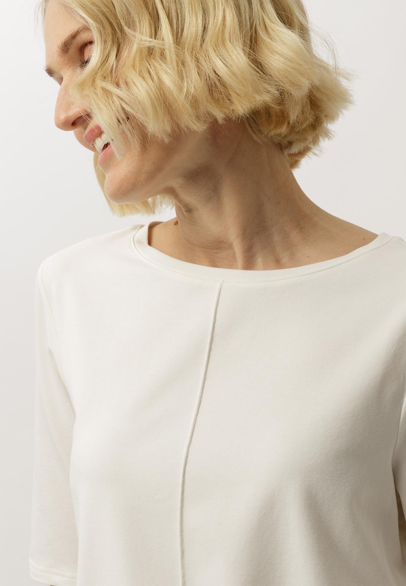 Hemd, Weißes Oberteil, Rundhalsausschnitt, Kurzarm, glatte Textur, weißes top,  Rundhals,  Kurzarm,  Baumwolle,  glatte textur