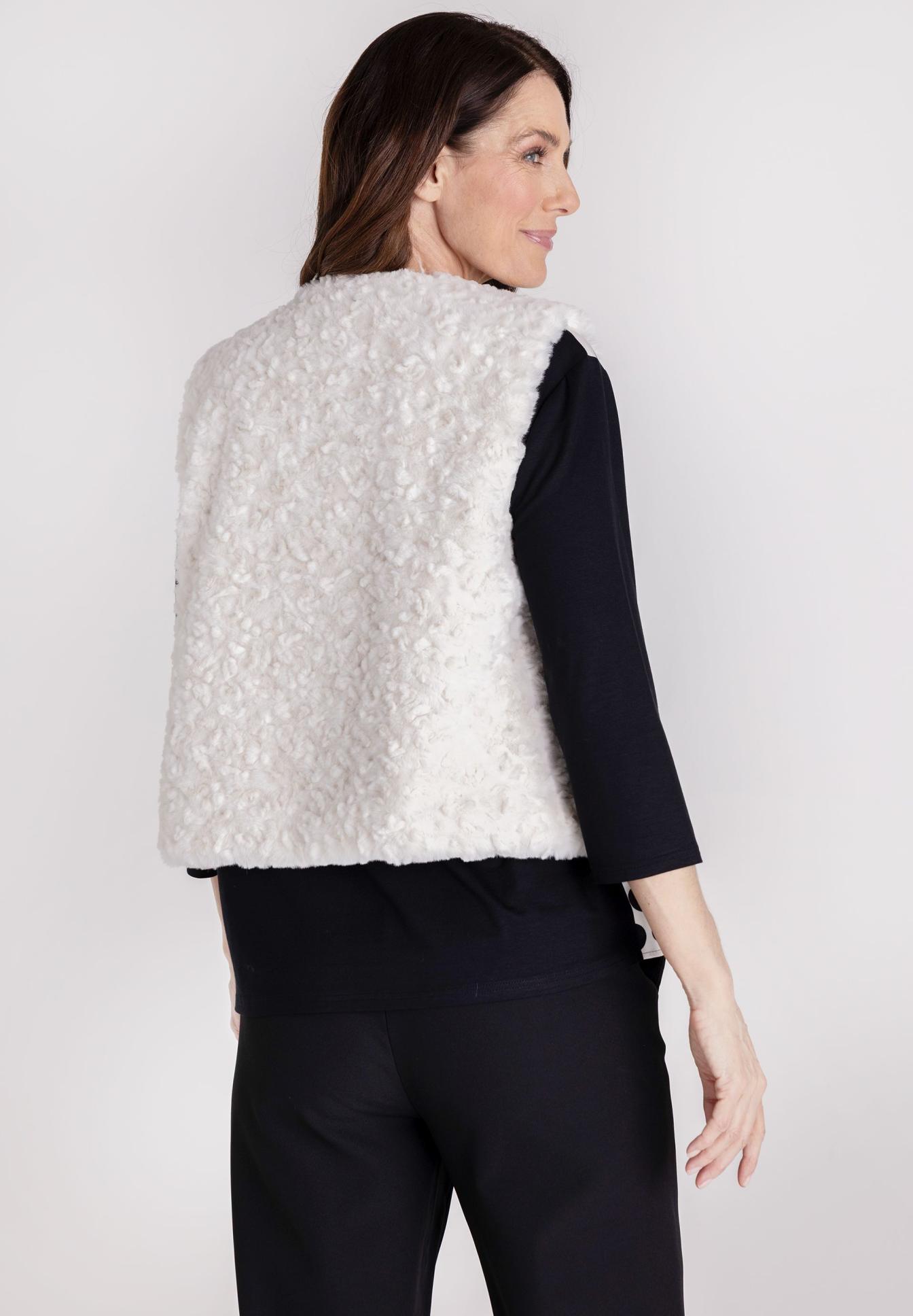 Weste, Samtprojekt, Hellgrau, Flauschige Textur, ohne Verschluss, Weste, Faux Fur, Weiß, ohne Ärmel?, lässig, Weste, Mantelweste, Fleece, Weiß, Samtig-textur, Damenweste, Fleeceweste, Samtwolloptik, Weiß, Gänsedaunenoptik