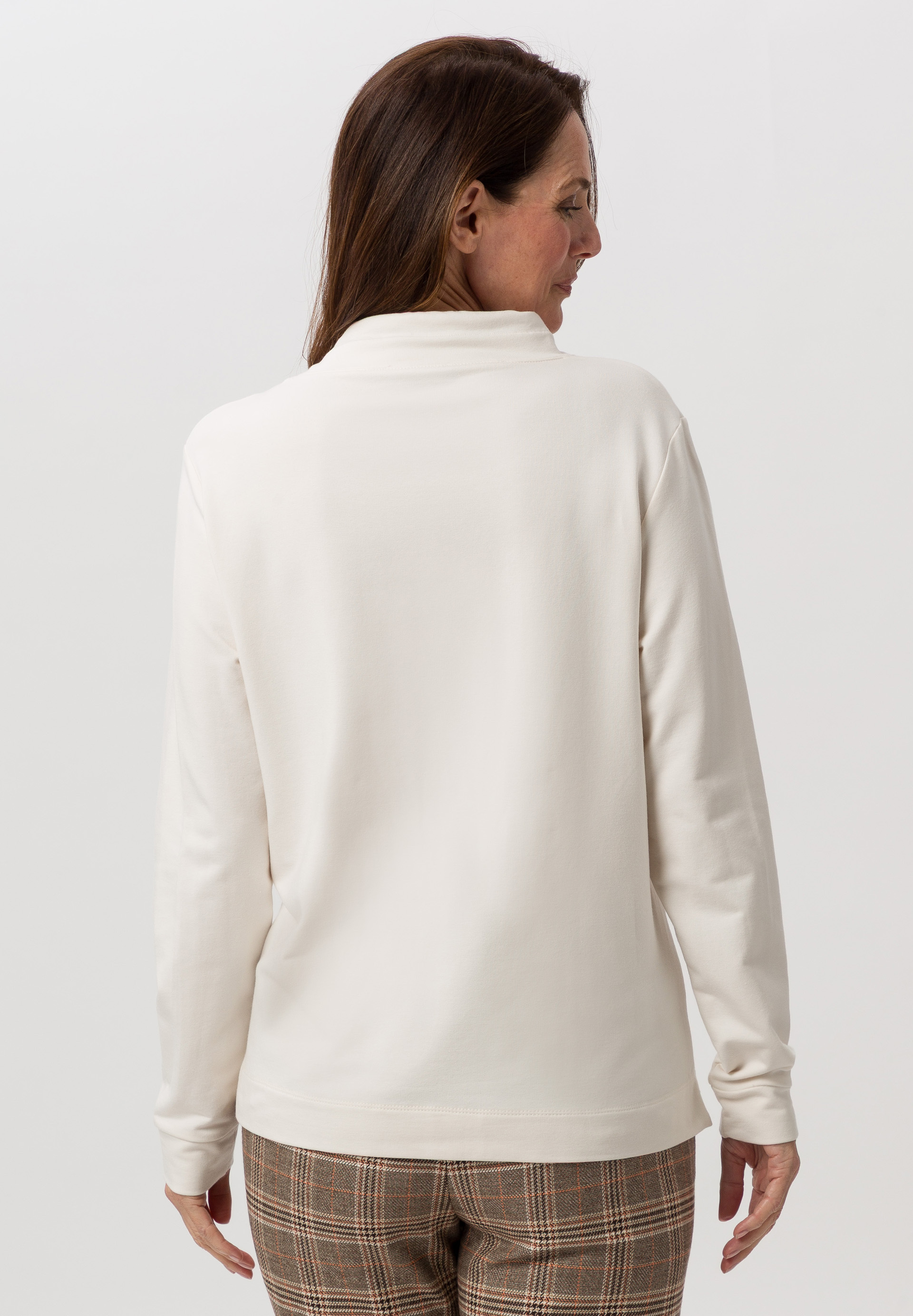 Sweatshirt mit Placement-Print - Bild 2 Langarm, Ärmel, Bluse, Person, Frau