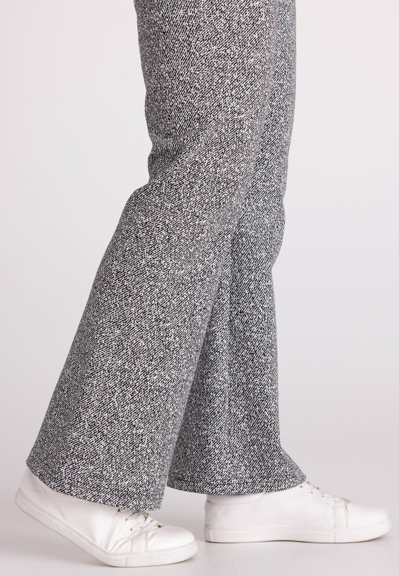 hose, pants, weite beine, salt-and-pepper, weiße turnschuhe