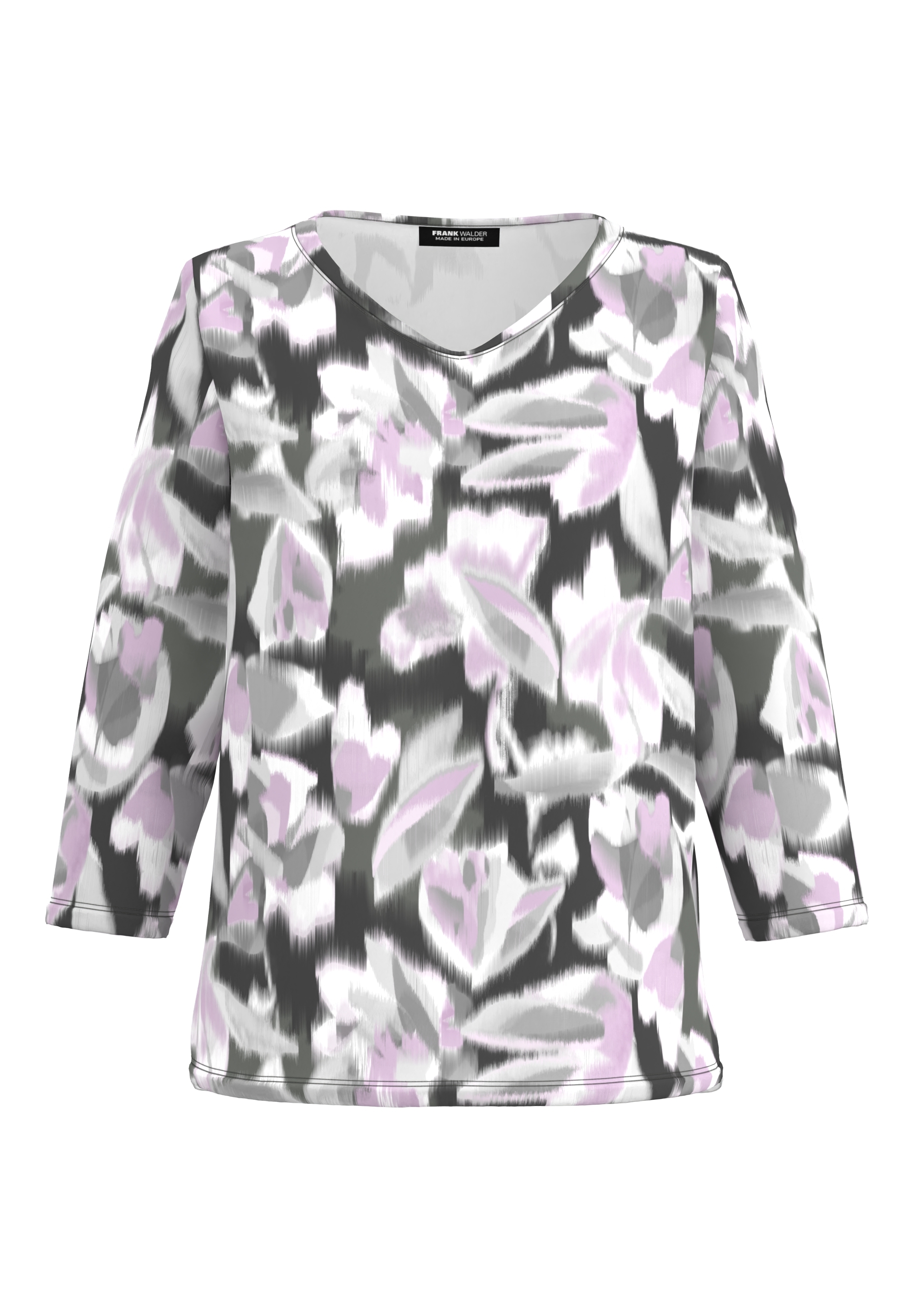 Shirt mit gerundetem V-Ausschnitt - Produktbild 1
