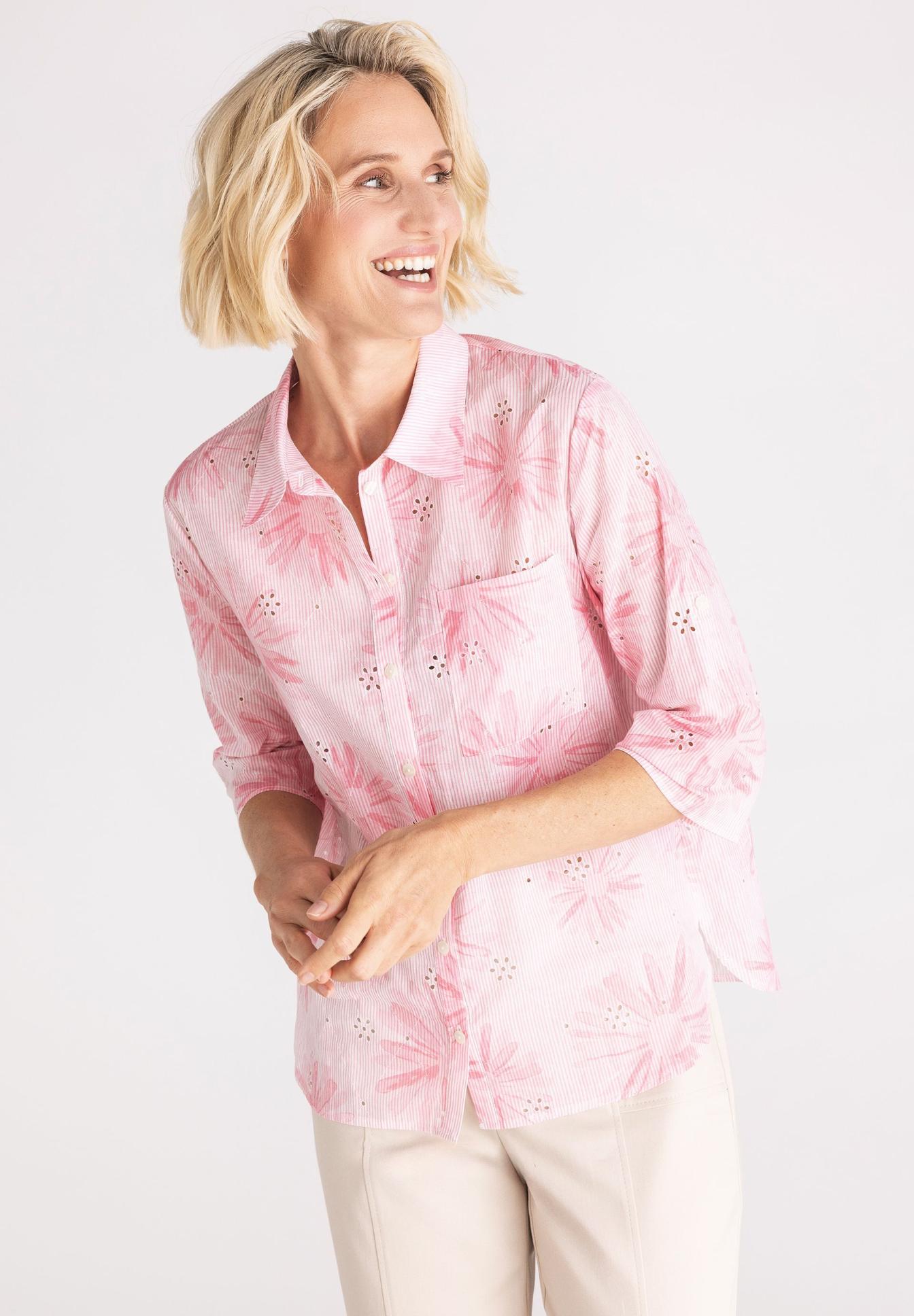 Blouse with decorative lace pattern - Product Image 1