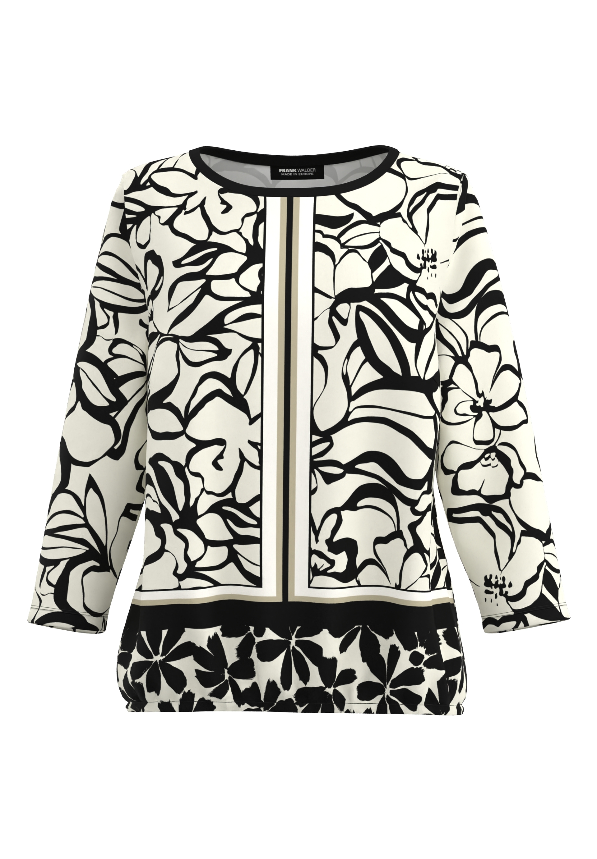 Blusenshirt mit stilvollem Print - Produktbild 1