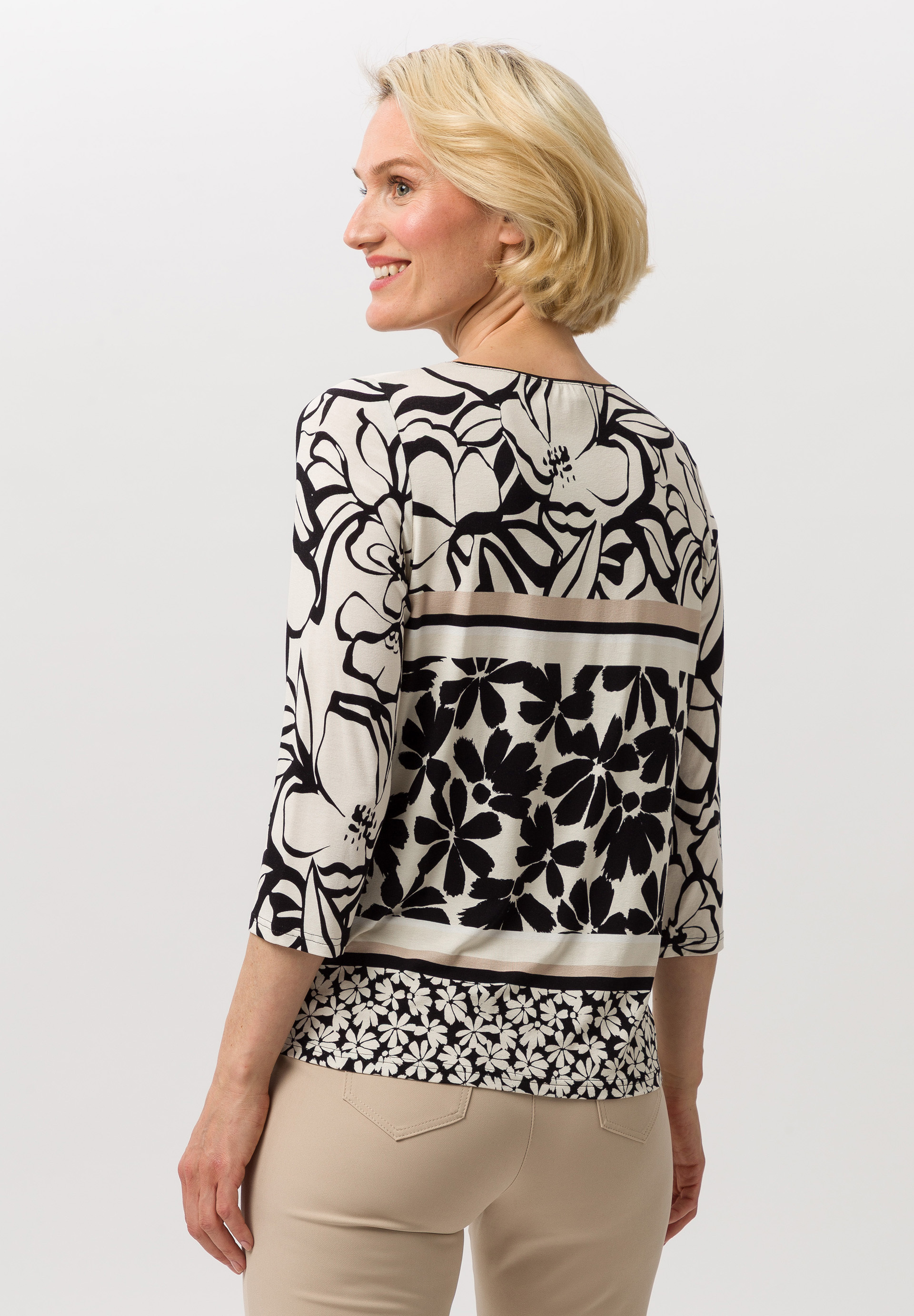 Shirt mit Panneauxprint - Bild 2 Bluse, Langarm, Pullover, Person, Frau, Bluse, Langarm, Pullover, Person, Frau, Bluse, Langarm, Pullover, Person, Frau